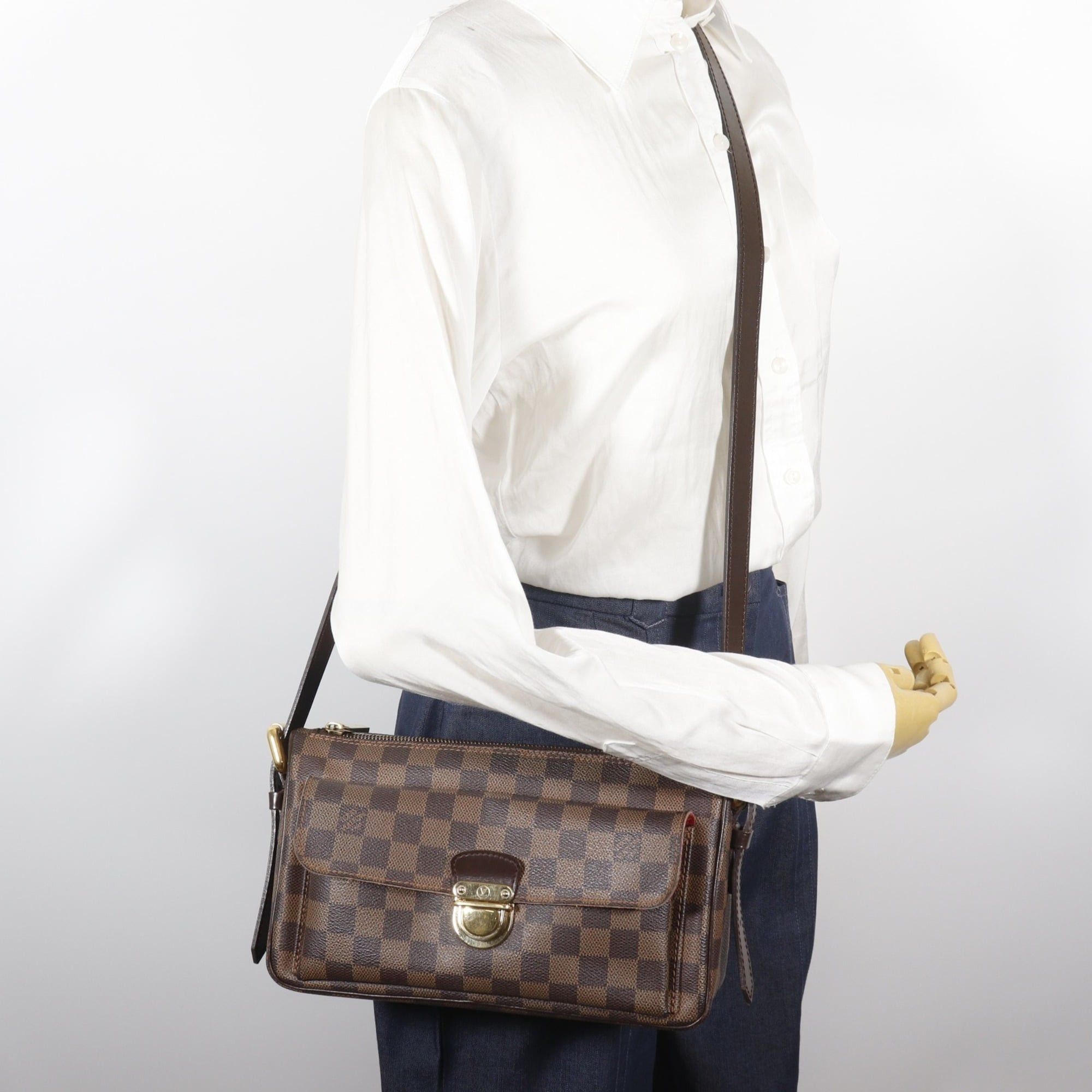 Louis Vuitton Louis Vuitton Ravello GM Shoulder Bag N60006 Damier Canvas 2007 Brown VI4077 Women's Size ONE SIZE - 18 Thumbnail
