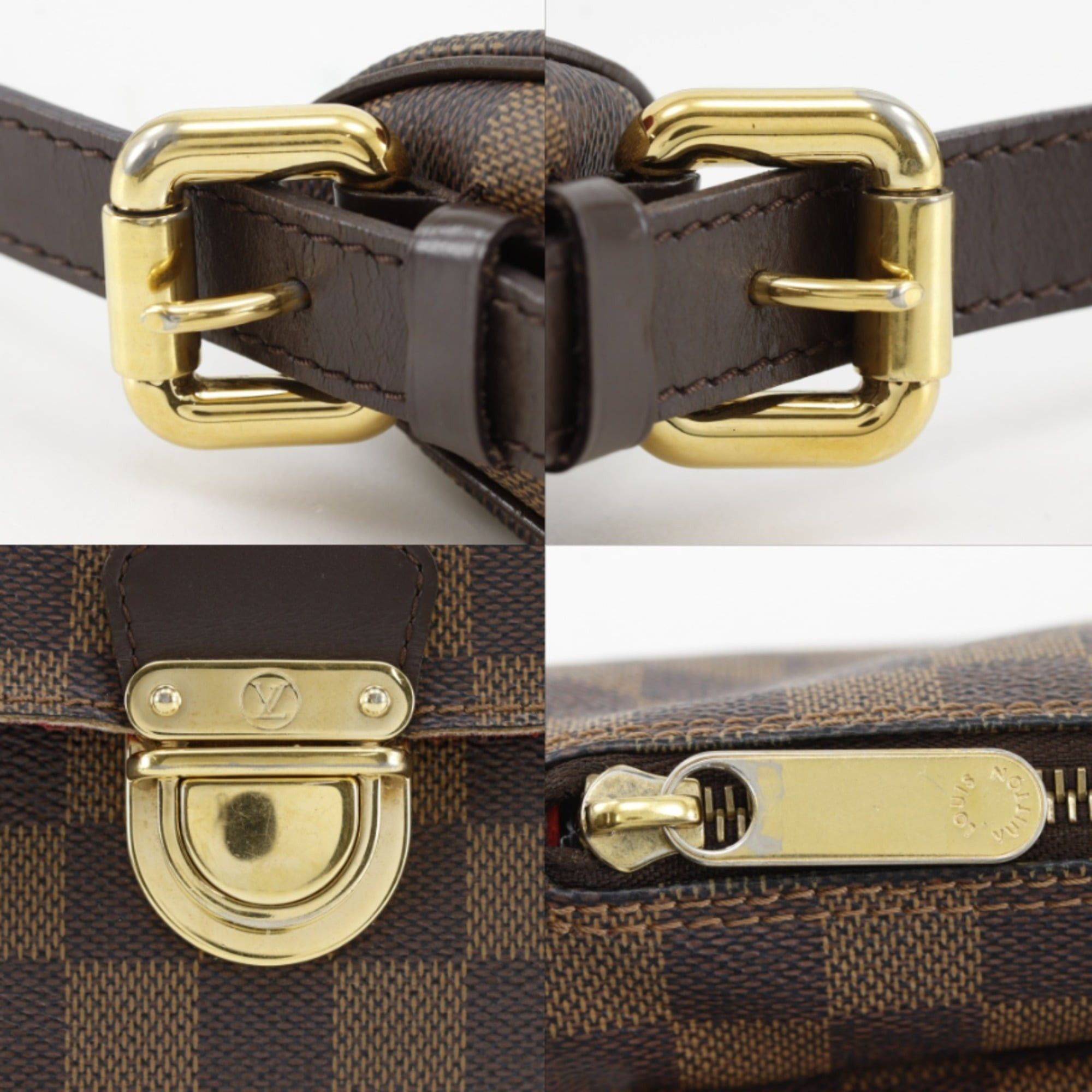 Louis Vuitton Louis Vuitton Ravello GM Shoulder Bag N60006 Damier Canvas 2007 Brown VI4077 Women's Size ONE SIZE - 16 Thumbnail