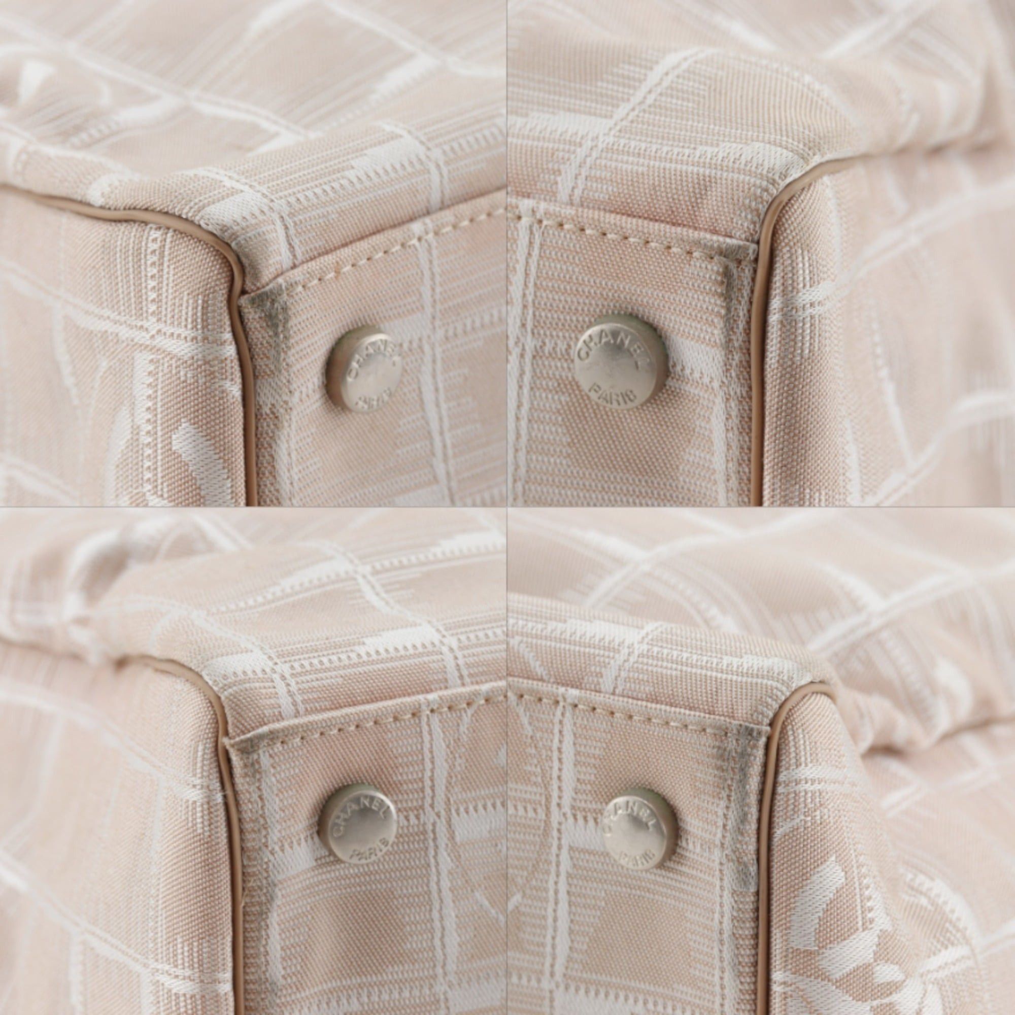 Chanel Chanel New Travel Line Boston Bag A15966 Nylon Canvas Beige A4 Women's Size ONE SIZE - 4 Thumbnail