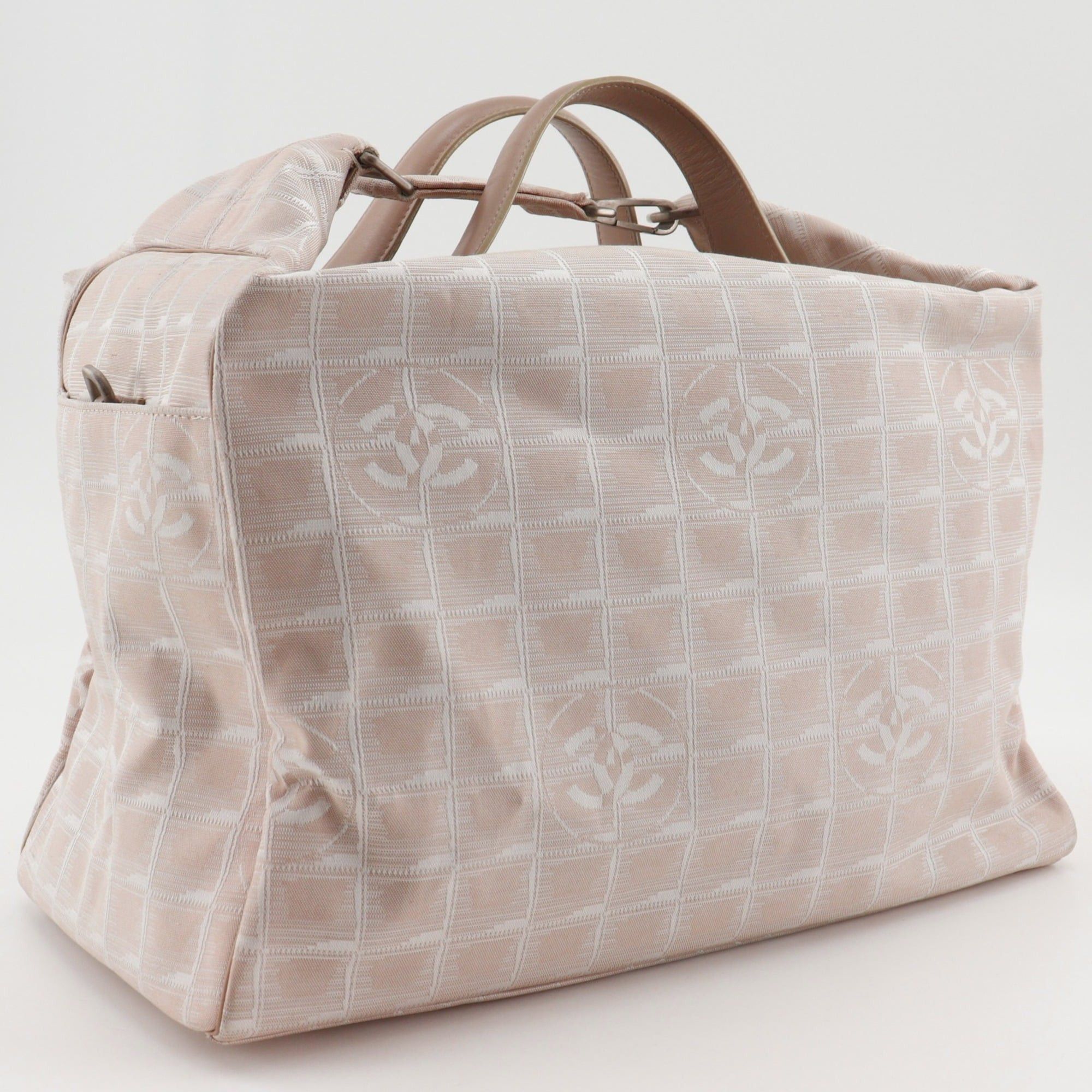 Chanel Chanel New Travel Line Boston Bag A15966 Nylon Canvas Beige A4 Women's Size ONE SIZE - 3 Thumbnail