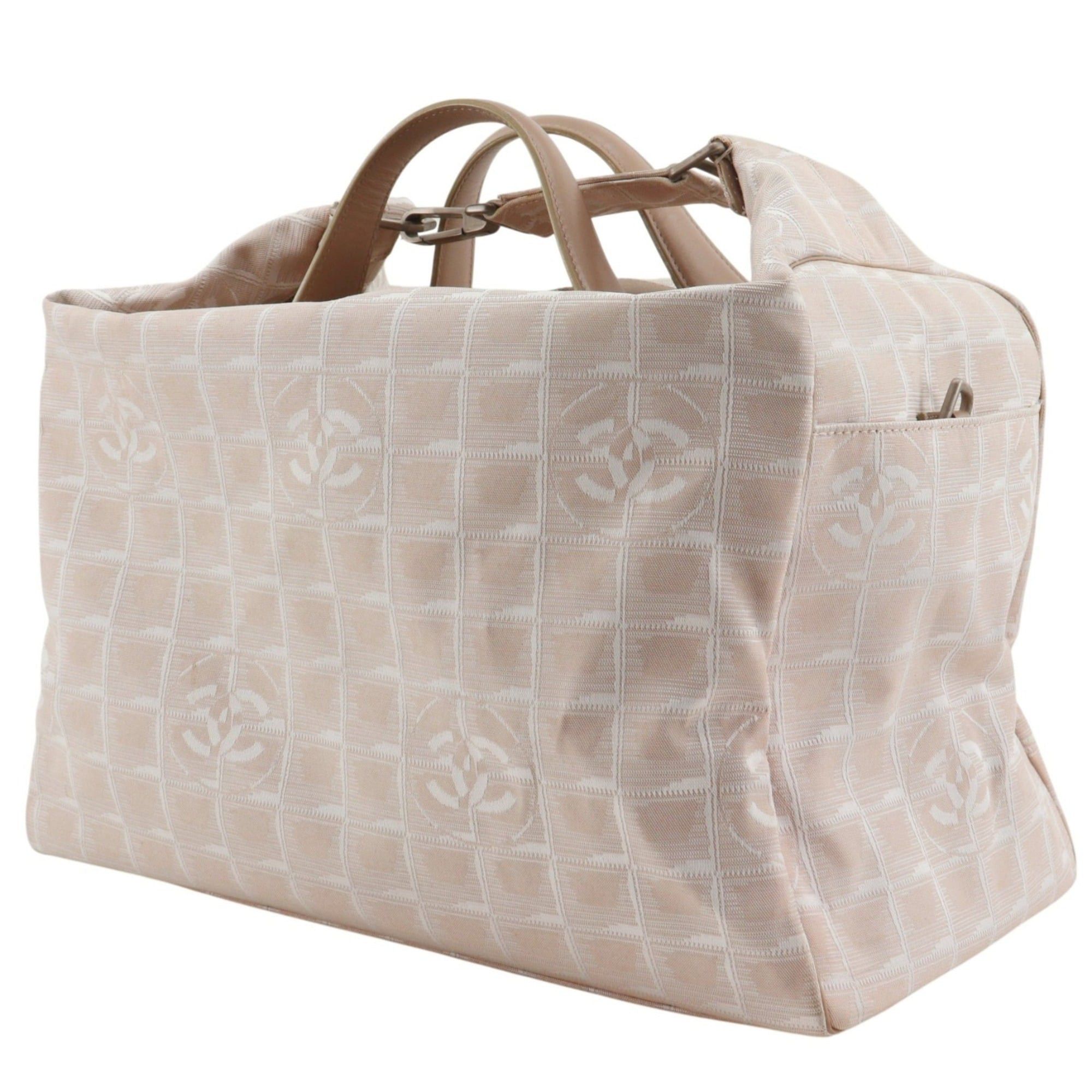 Chanel Chanel New Travel Line Boston Bag A15966 Nylon Canvas Beige A4 Women's Size ONE SIZE - 2 Thumbnail