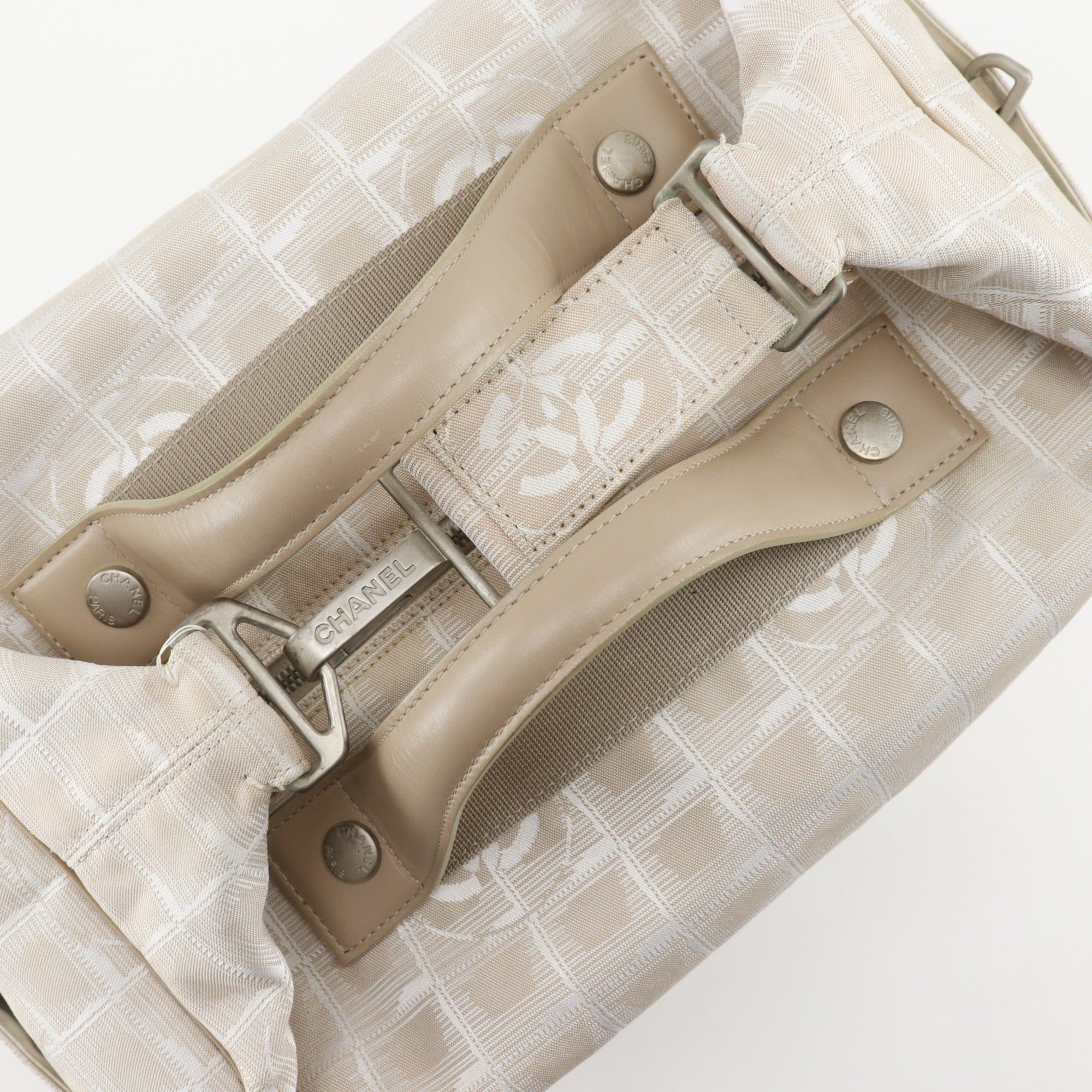 Chanel Chanel New Travel Line Boston Bag A15966 Nylon Canvas Beige A4 Women's Size ONE SIZE - 5 Thumbnail