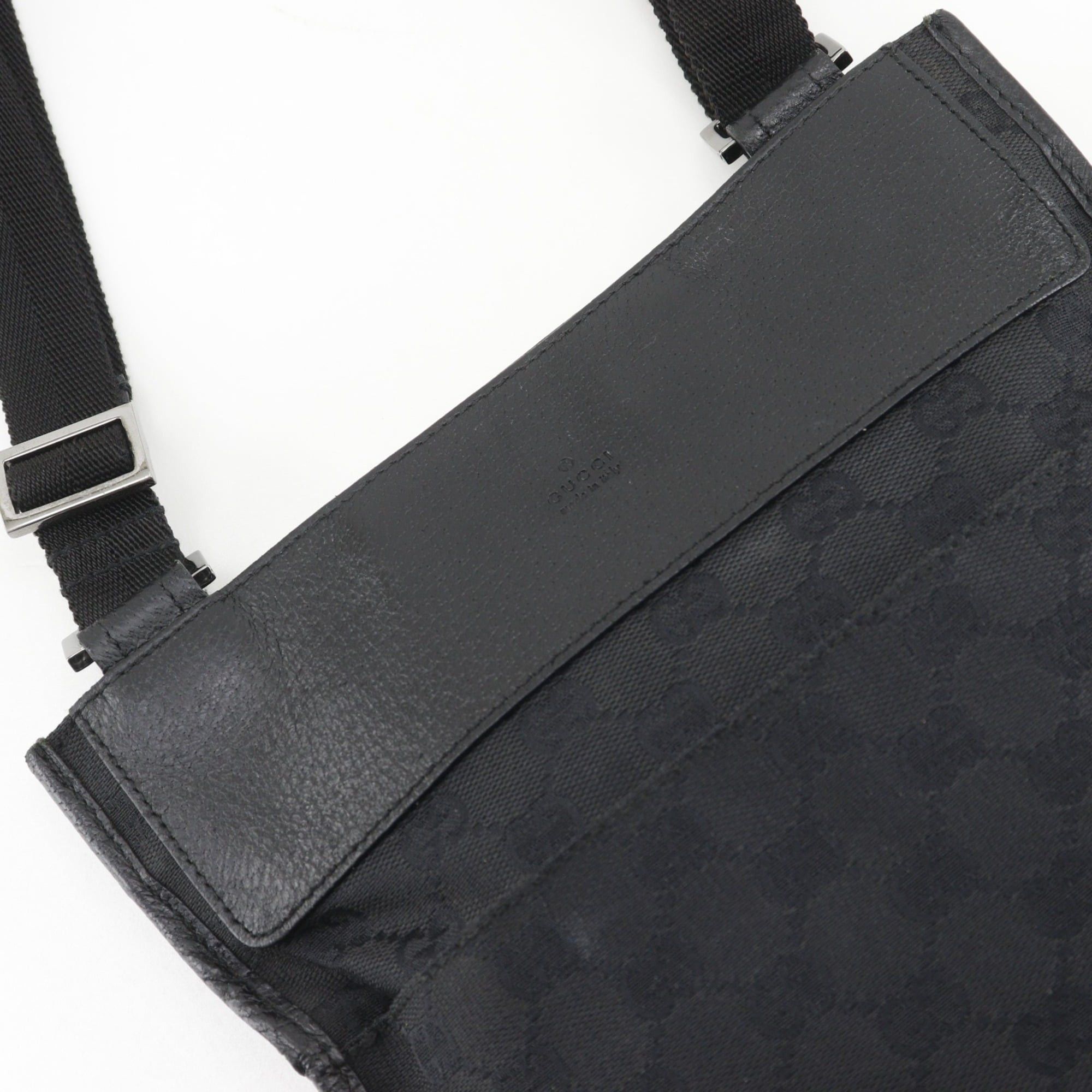Gucci Gucci Shoulder Bag 27639 GG Canvas Black Velcro Unisex Size ONE SIZE - 12 Thumbnail