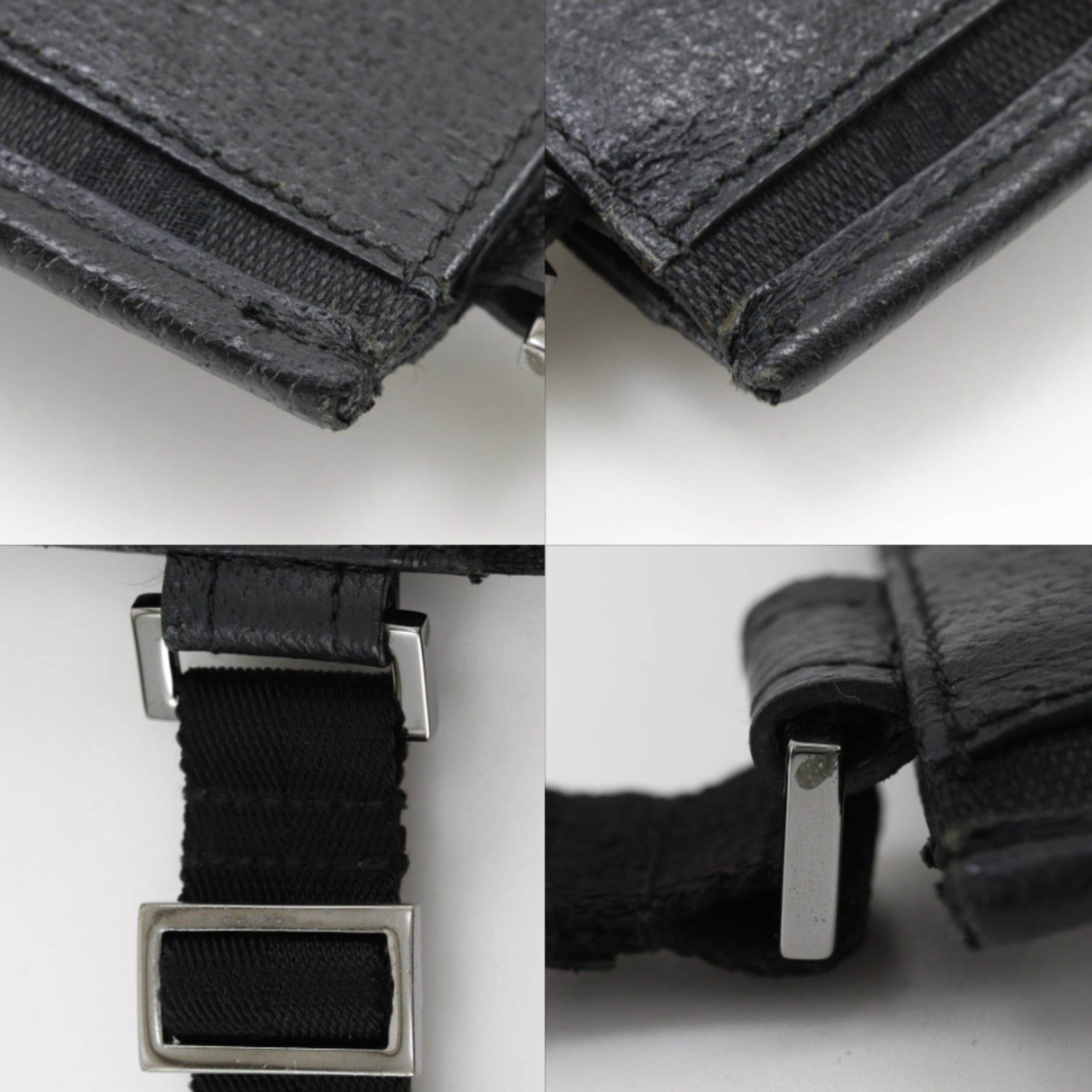 Gucci Gucci Shoulder Bag 27639 GG Canvas Black Velcro Unisex Size ONE SIZE - 14 Thumbnail