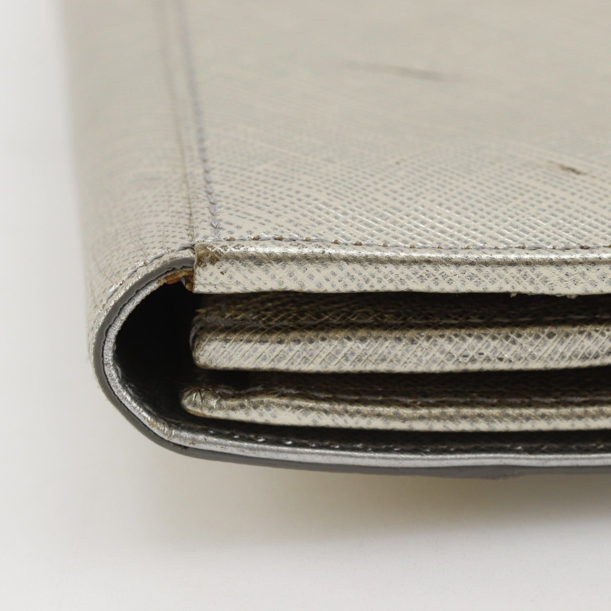 Salvatore Ferragamo Salvatore Ferragamo Vara Ribbon Long Wallet JP-22-C493 Leather Silver Snap Button Women's Size ONE SIZE - 12 Thumbnail