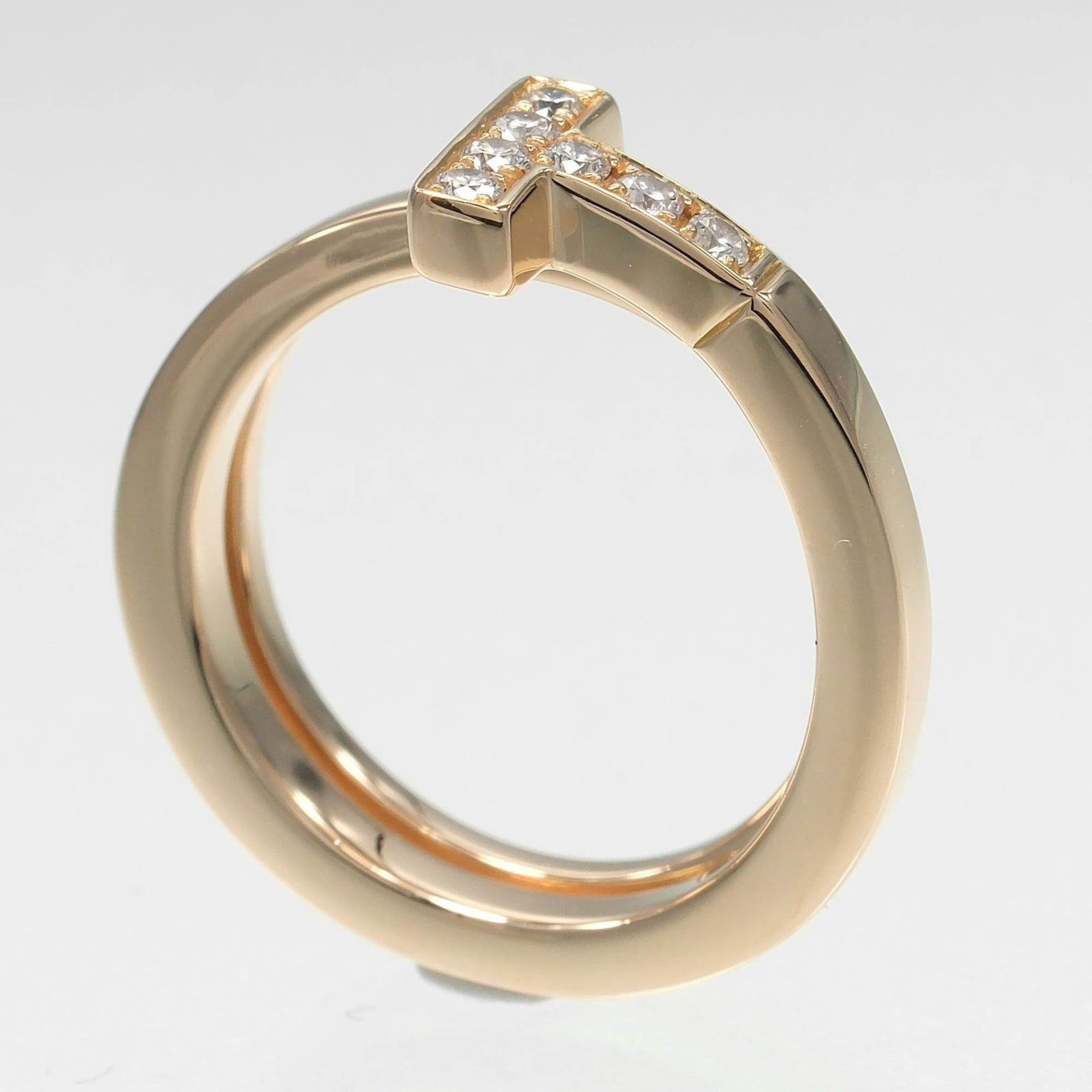 Tiffany & Co. Tiffany & Co. T-Square Wrap Ring, Size 8.5, 18K Pink Gold, Diamond, Approx. 7g. Size ONE SIZE - 3 Thumbnail