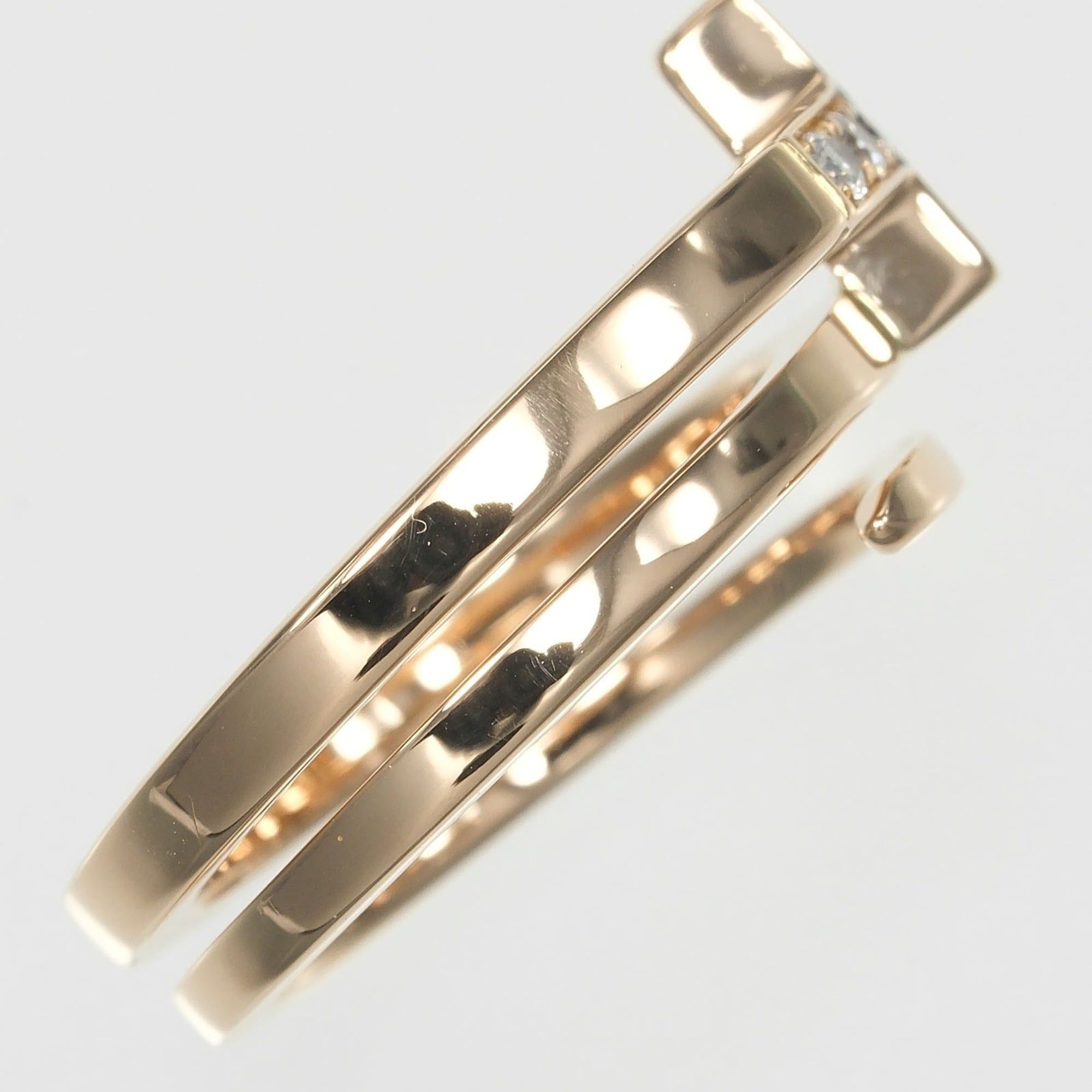 Tiffany & Co. Tiffany & Co. T-Square Wrap Ring, Size 8.5, 18K Pink Gold, Diamond, Approx. 7g. Size ONE SIZE - 6 Thumbnail