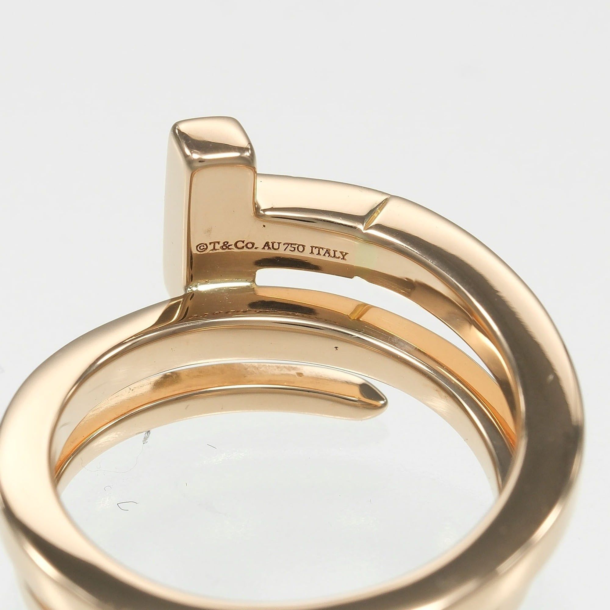 Tiffany & Co. Tiffany & Co. T-Square Wrap Ring, Size 8.5, 18K Pink Gold, Diamond, Approx. 7g. Size ONE SIZE - 4 Thumbnail