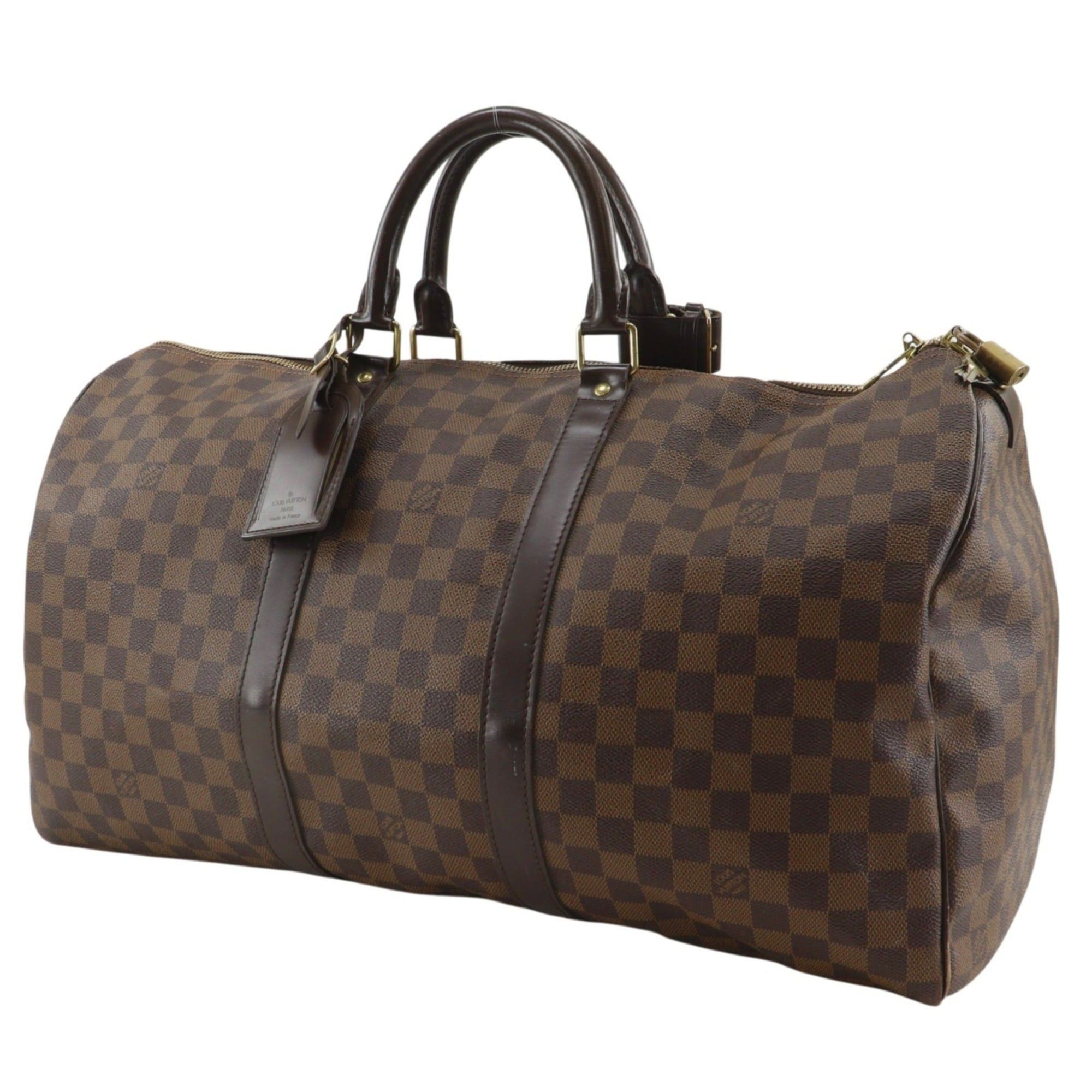 Louis Vuitton Louis Vuitton Keepall 50 Boston Bag N41427 Damier Canvas 2009 Brown MB1099 A4 Double Zipper Keepall50 Unisex Size ONE SIZE - 2 Thumbnail