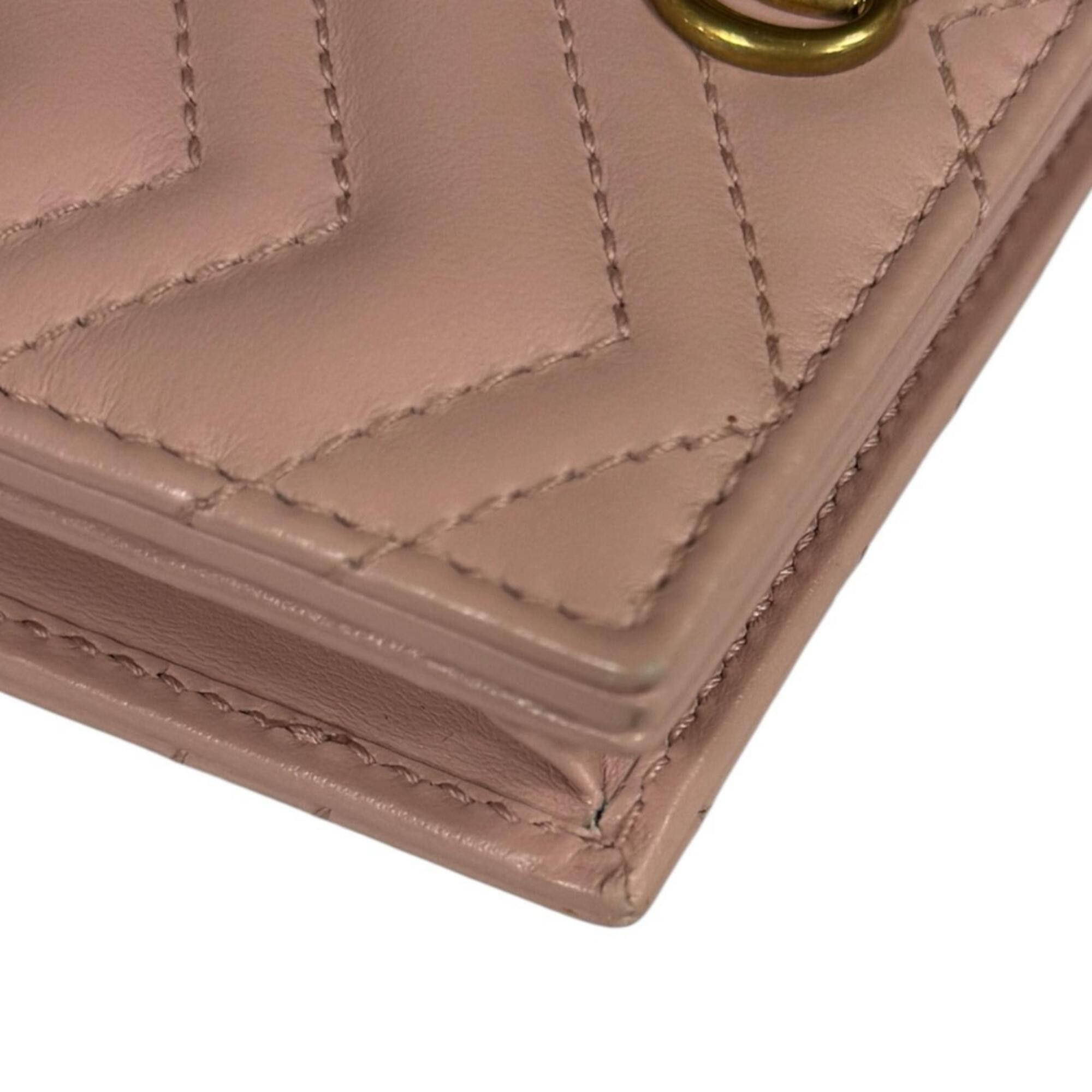 Gucci Gucci GG Marmont Double G Bi-fold Wallet, Leather 466492, Women's GUCCI Size ONE SIZE - 7 Thumbnail