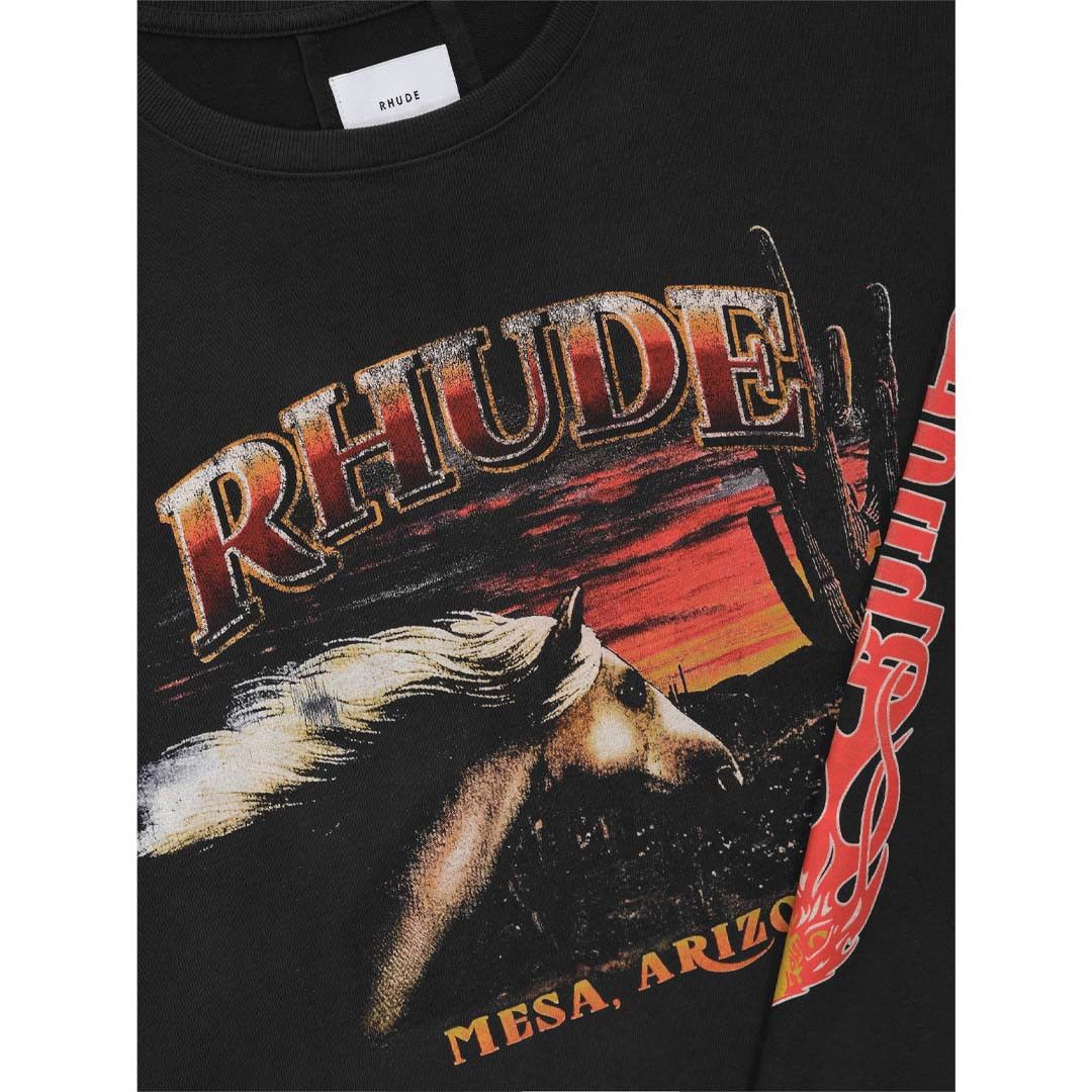 Rhude Mesa Stallion Long Sleeve Tee Black Size US XS / EU 42 / 0 - 3 Thumbnail