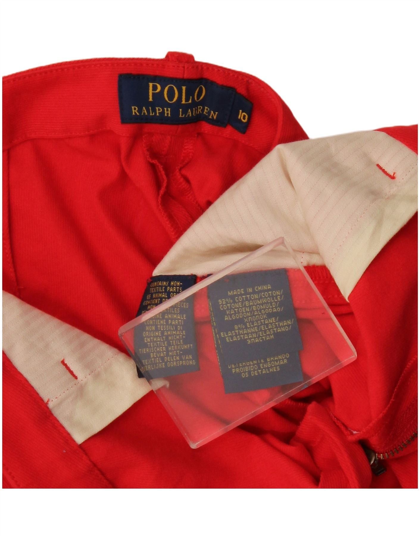 Polo Ralph Lauren Womens Casual Trousers US 10 Large W32 L28 Red Size 28" / US 6 / IT 42 - 4 Thumbnail