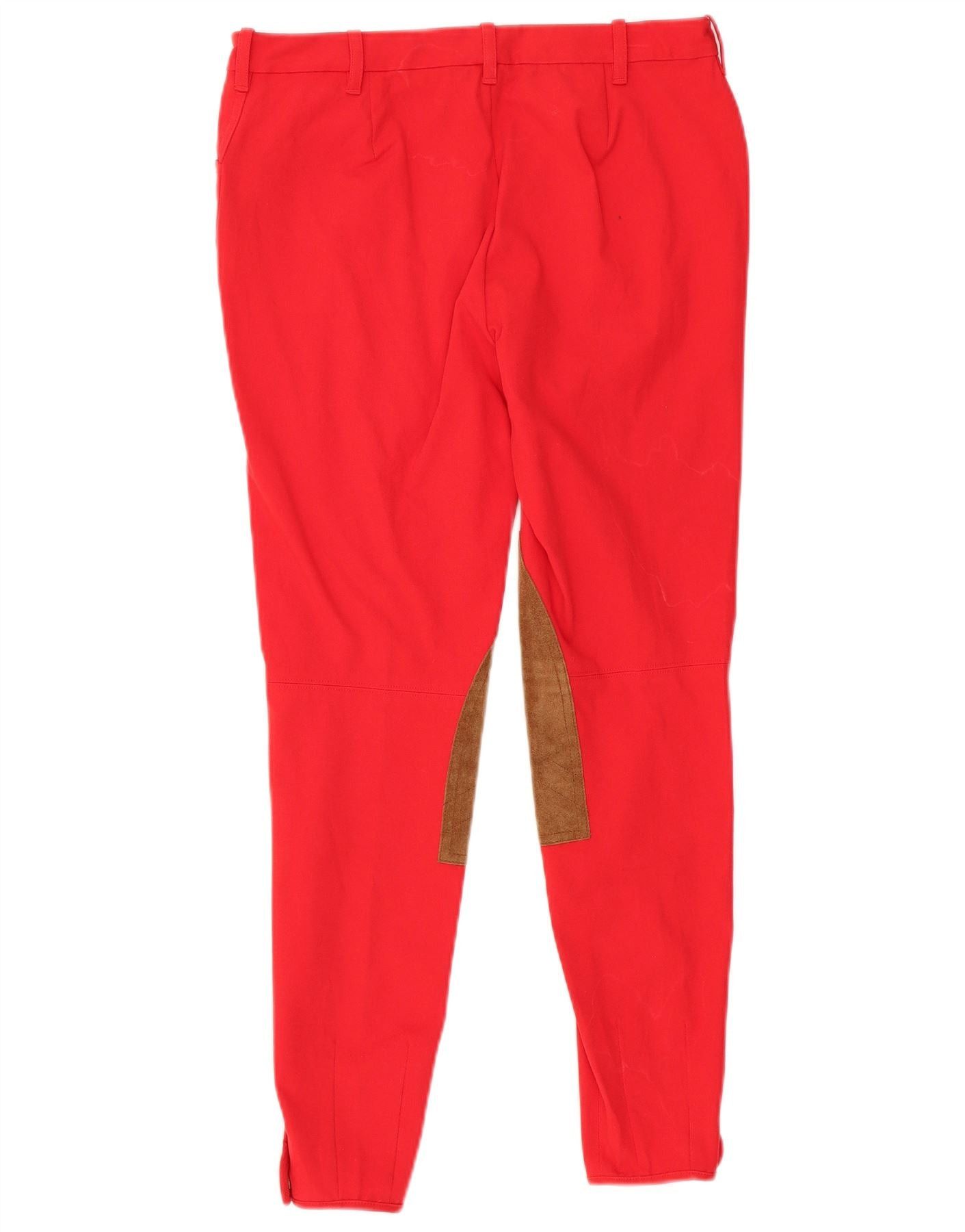 Polo Ralph Lauren Womens Casual Trousers US 10 Large W32 L28 Red Size 28" / US 6 / IT 42 - 2 Thumbnail