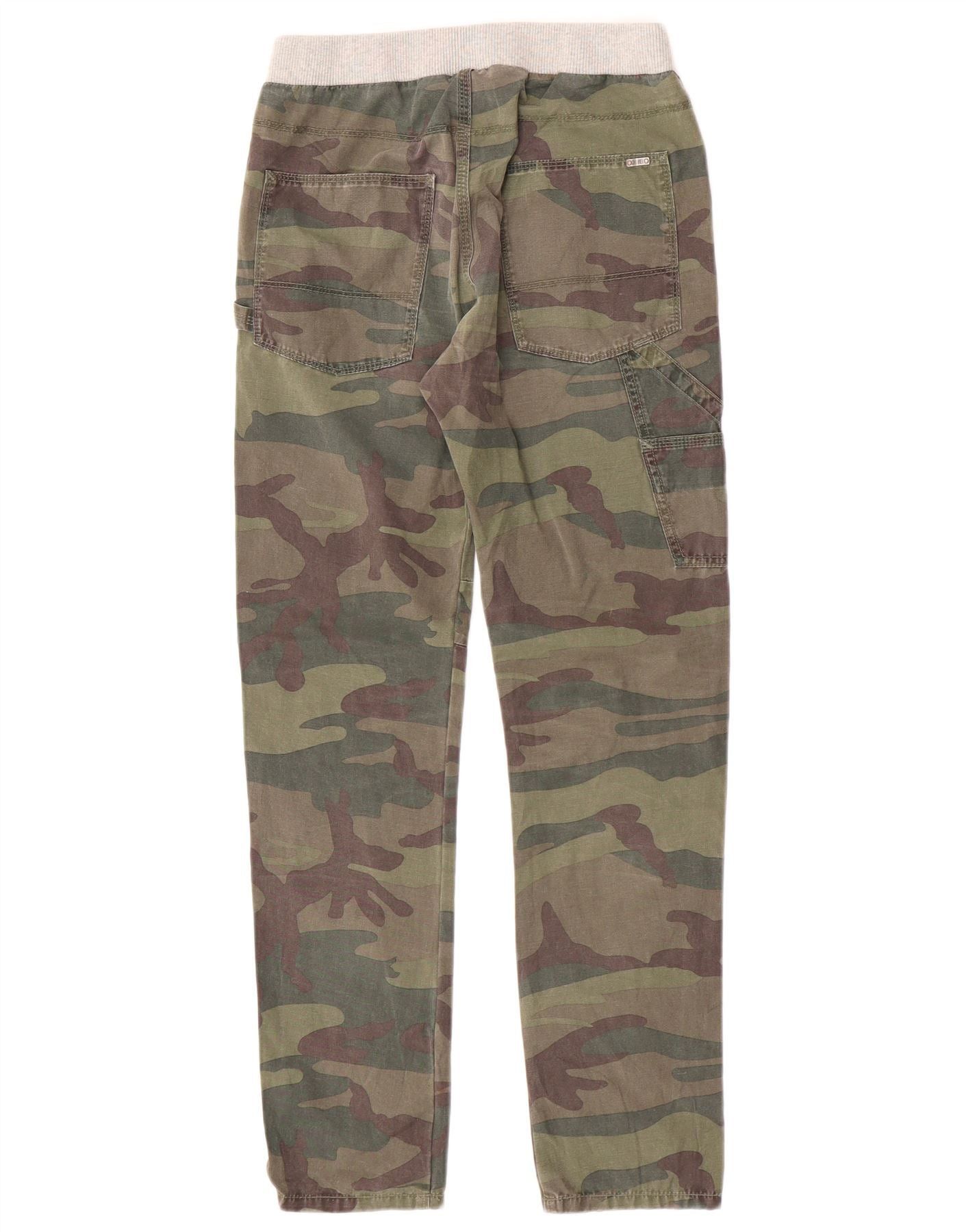 Diesel Boys Straight Cargo Trousers 12-13 Years W26 L28 Khaki Camou Size 30" / US 8 / IT 44 - 2 Thumbnail
