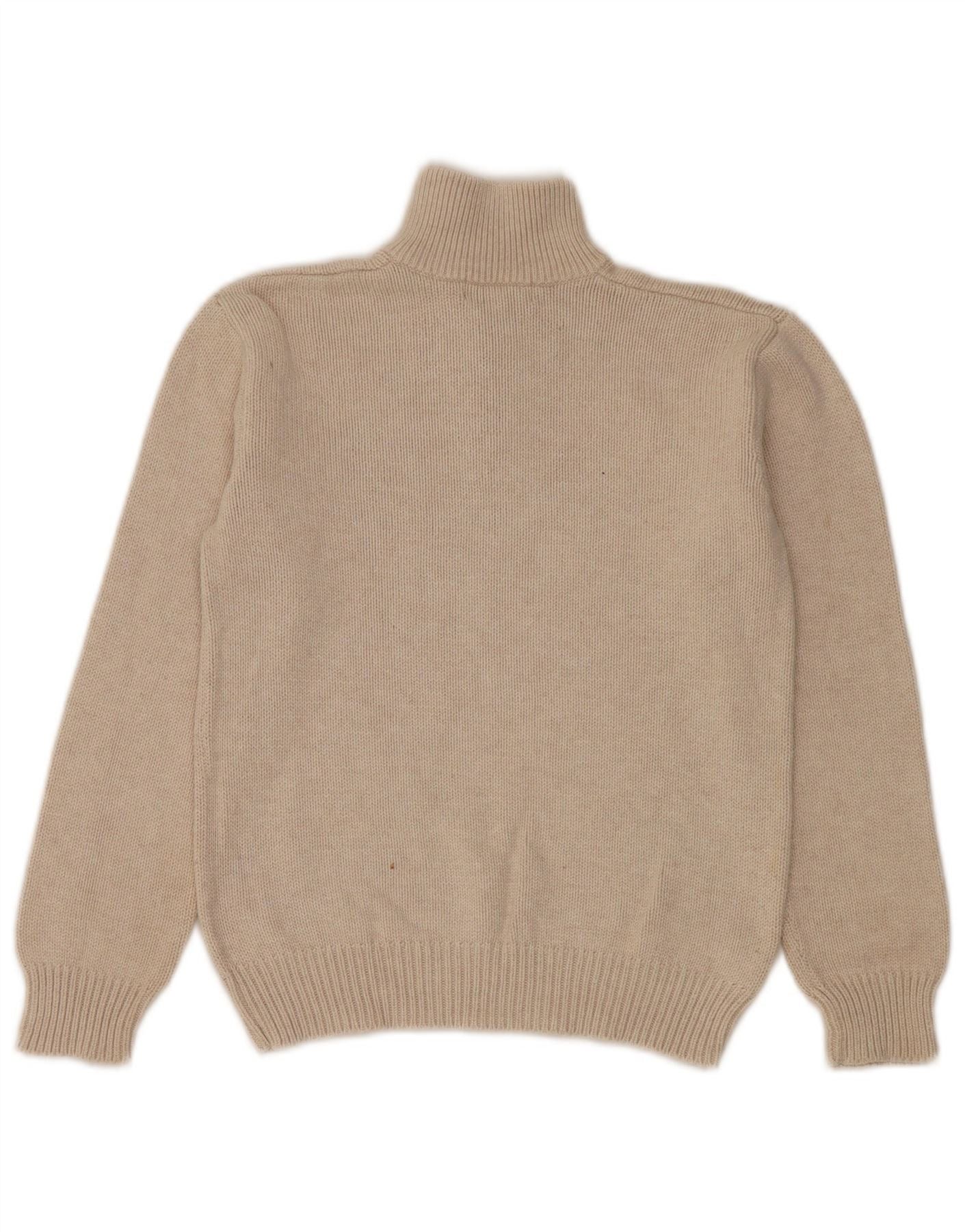 Polo Ralph Lauren Boys Zip Neck Jumper Sweater 10-11 Years Medium Off White Size M / US 6-8 / IT 42-44 - 2 Thumbnail