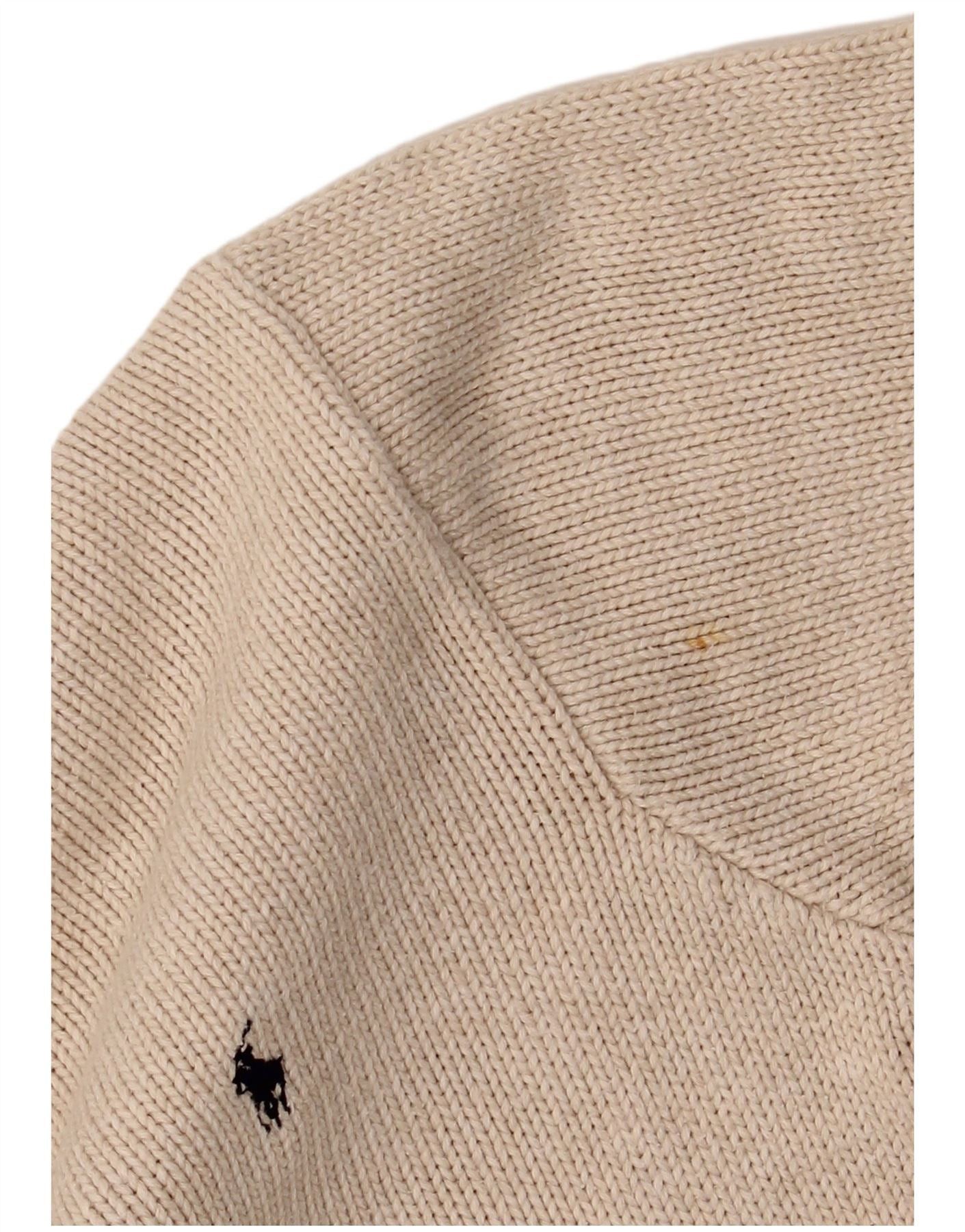 Polo Ralph Lauren Boys Zip Neck Jumper Sweater 10-11 Years Medium Off White Size M / US 6-8 / IT 42-44 - 4 Thumbnail