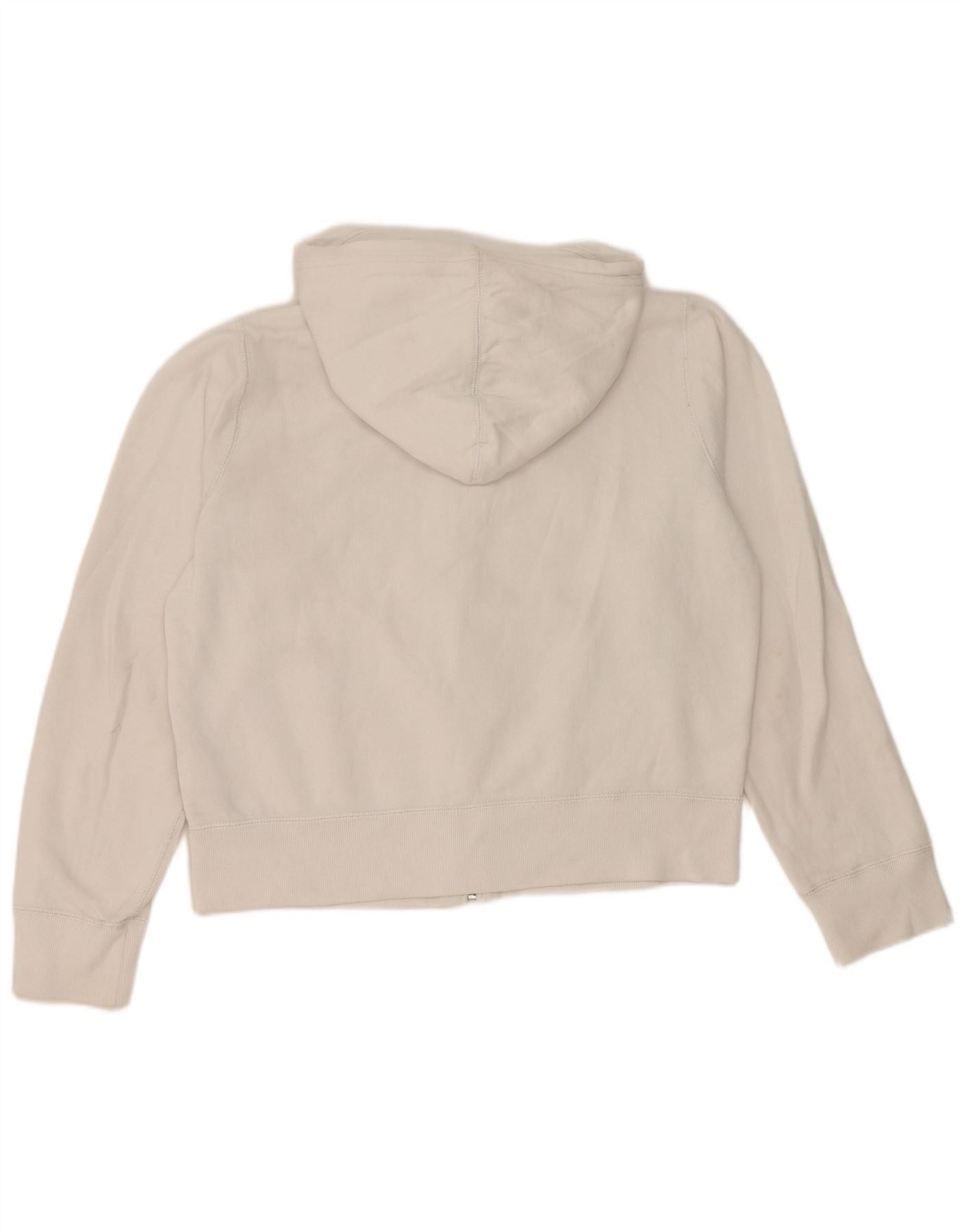 Polo Ralph Lauren Womens Crop Zip Hoodie Sweater UK 16 Large White Cotton Size XL / US 12-14 / IT 48-50 - 2 Thumbnail