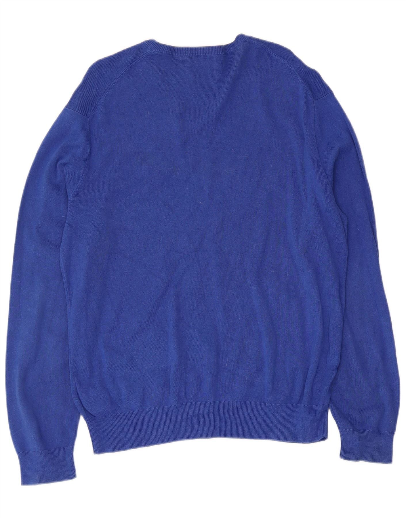 Polo Ralph Lauren Mens V-Neck Jumper Sweater Small Blue Cotton Size US S / EU 44-46 / 1 - 2 Thumbnail
