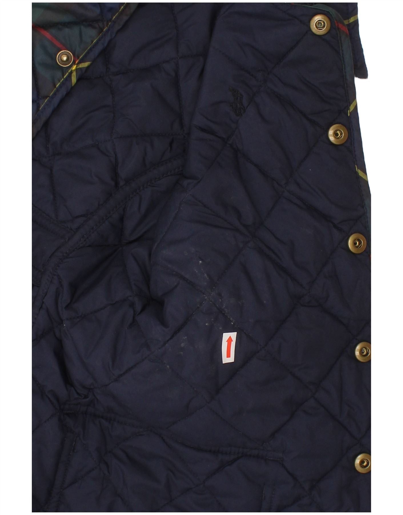 Ralph Lauren Girls Quilted Jacket 3-4 Years Navy Blue Check Size XXS / US 00 / IT 34 - 3 Thumbnail