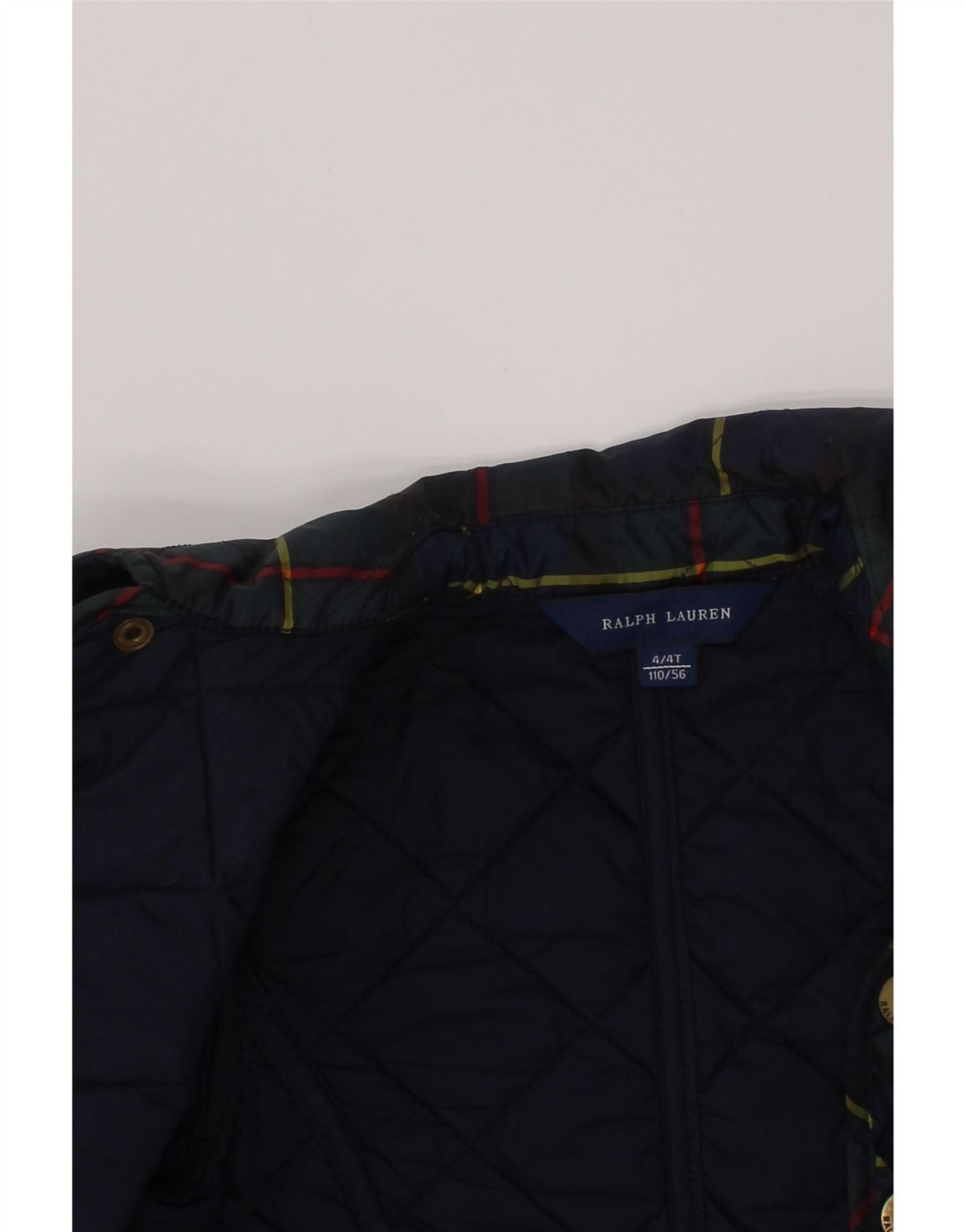 Ralph Lauren Girls Quilted Jacket 3-4 Years Navy Blue Check Size XXS / US 00 / IT 34 - 4 Thumbnail