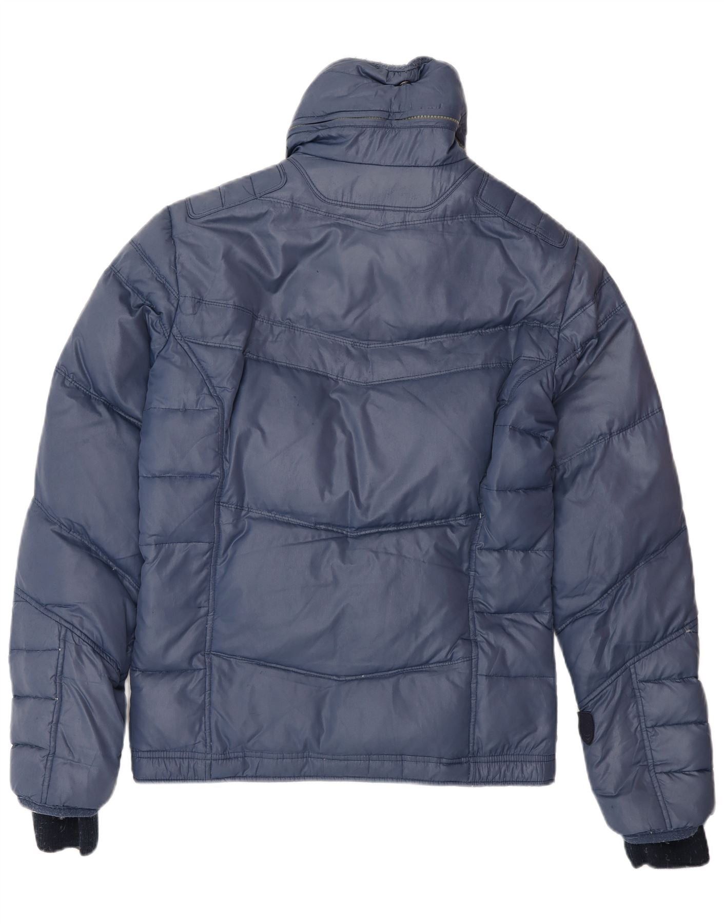 Diesel Mens Padded Jacket UK 40 Large Navy Blue Polyamide Size US XL / EU 56 / 4 - 2 Thumbnail