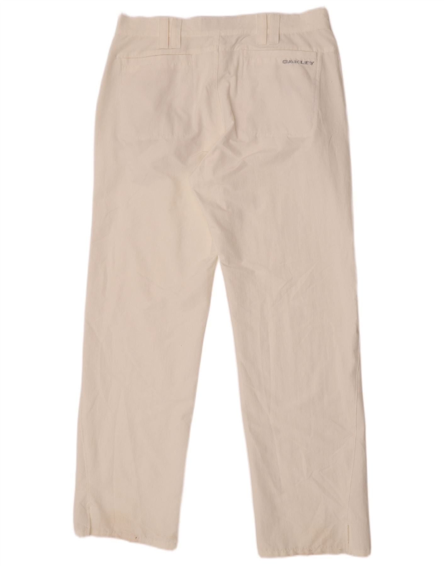 Oakley Mens Straight Chino Trousers W34 L33 White Nylon Size US 34 / EU 50 - 2 Thumbnail