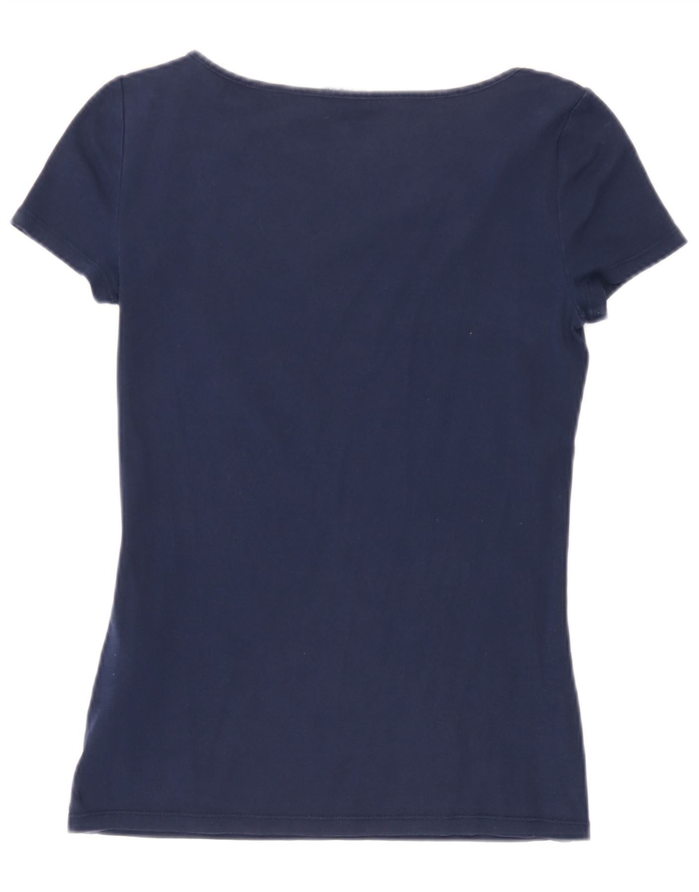 Ralph Lauren Womens T-Shirt Top UK 8 Small Navy Blue Cotton Size XXS / US 00 / IT 34 - 2 Thumbnail