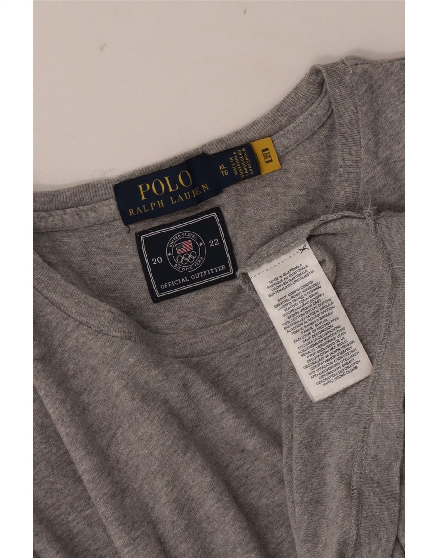 Polo Ralph Lauren Mens Graphic Top Long Sleeve XL Grey Flecked Cotton Size US L / EU 52-54 / 3 - 3 Thumbnail