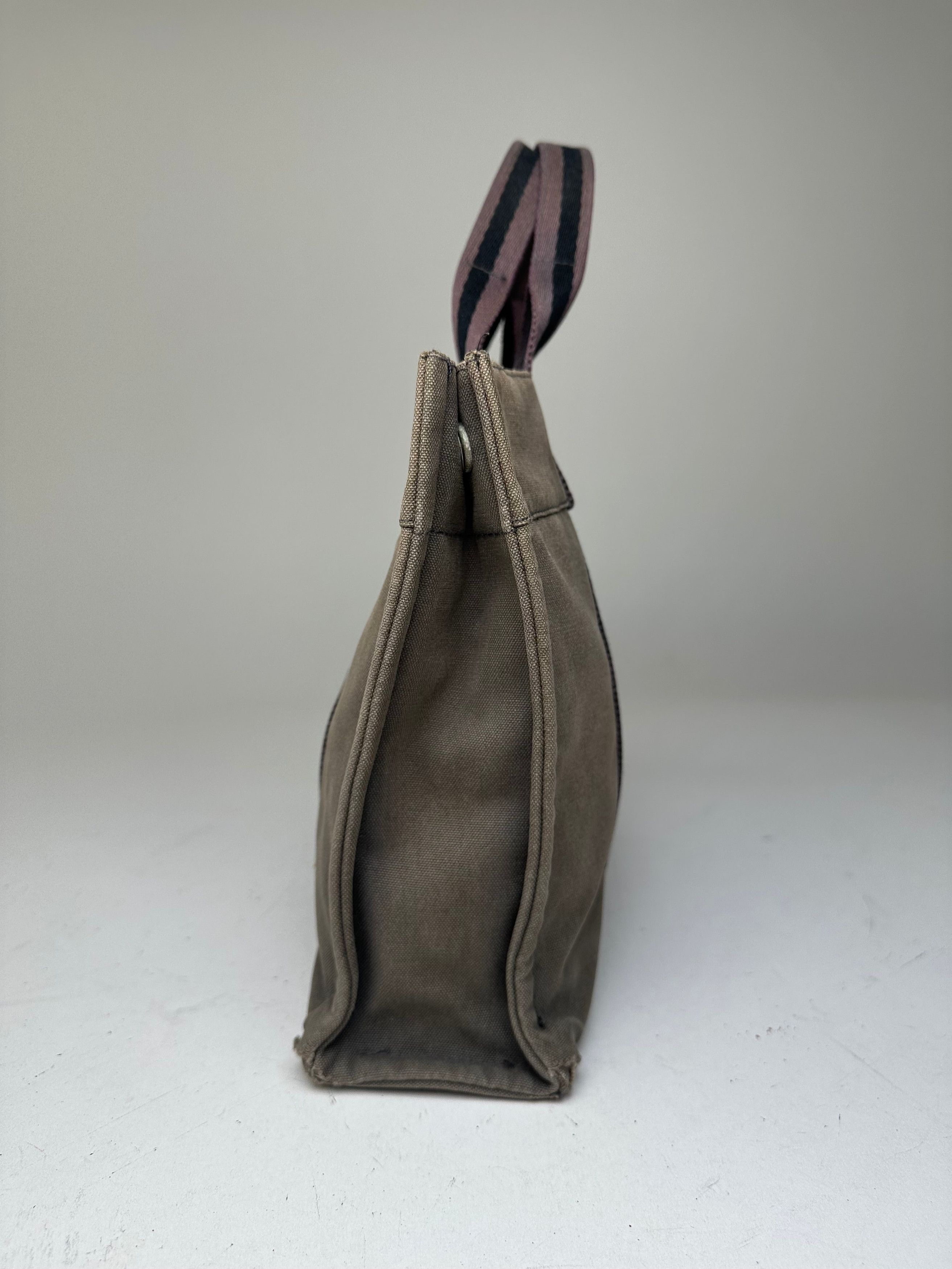 Other Vintage Hermes Cotton Tote Bag Brown Size ONE SIZE - 7 Thumbnail