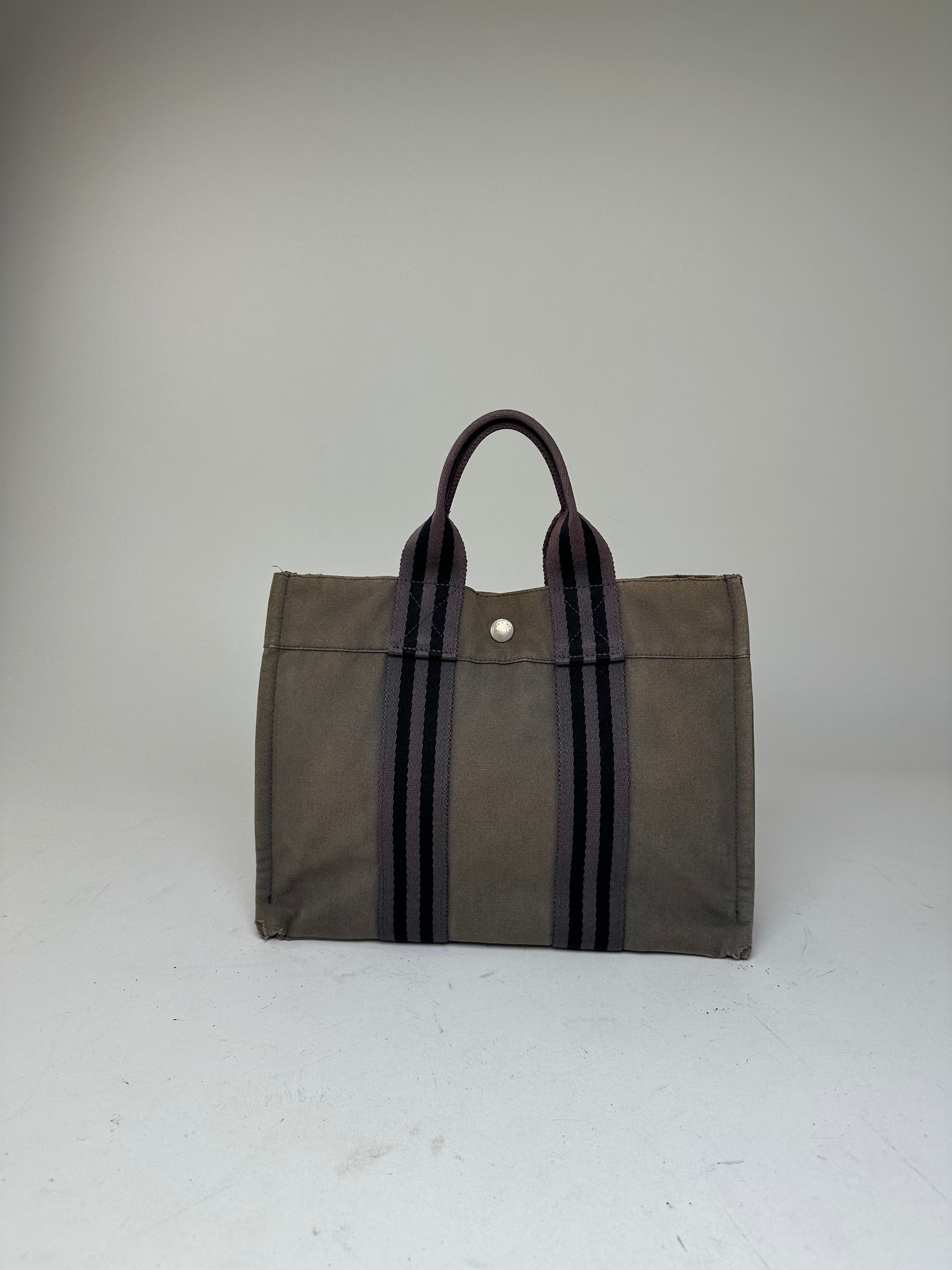 Other Vintage Hermes Cotton Tote Bag Brown Size ONE SIZE - 8 Thumbnail
