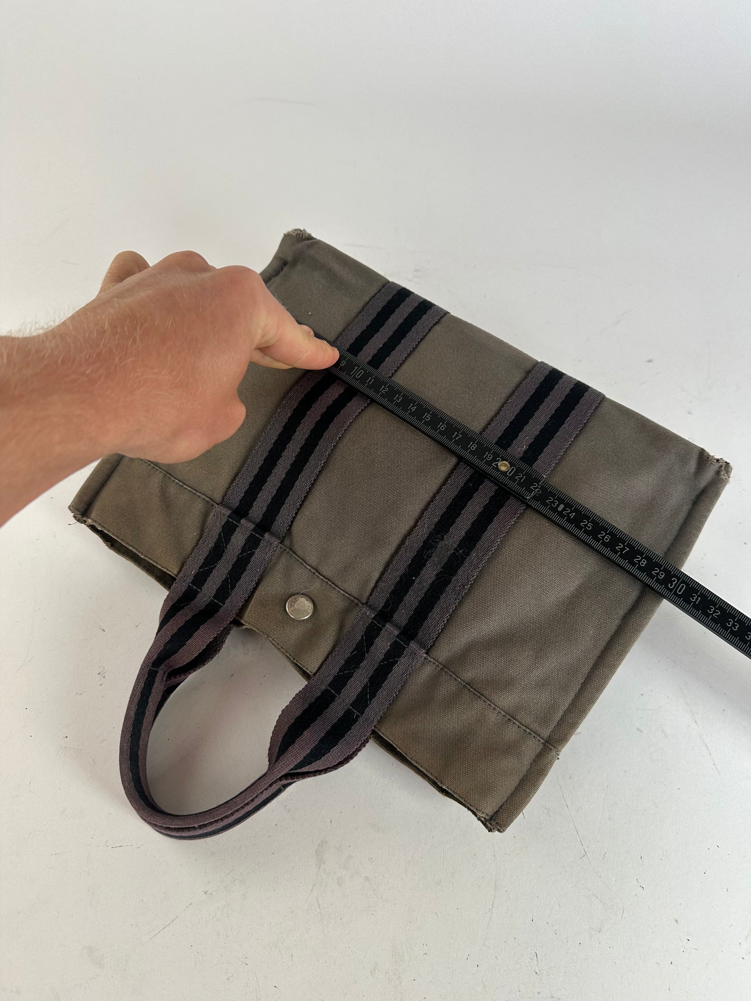 Other Vintage Hermes Cotton Tote Bag Brown Size ONE SIZE - 10 Thumbnail