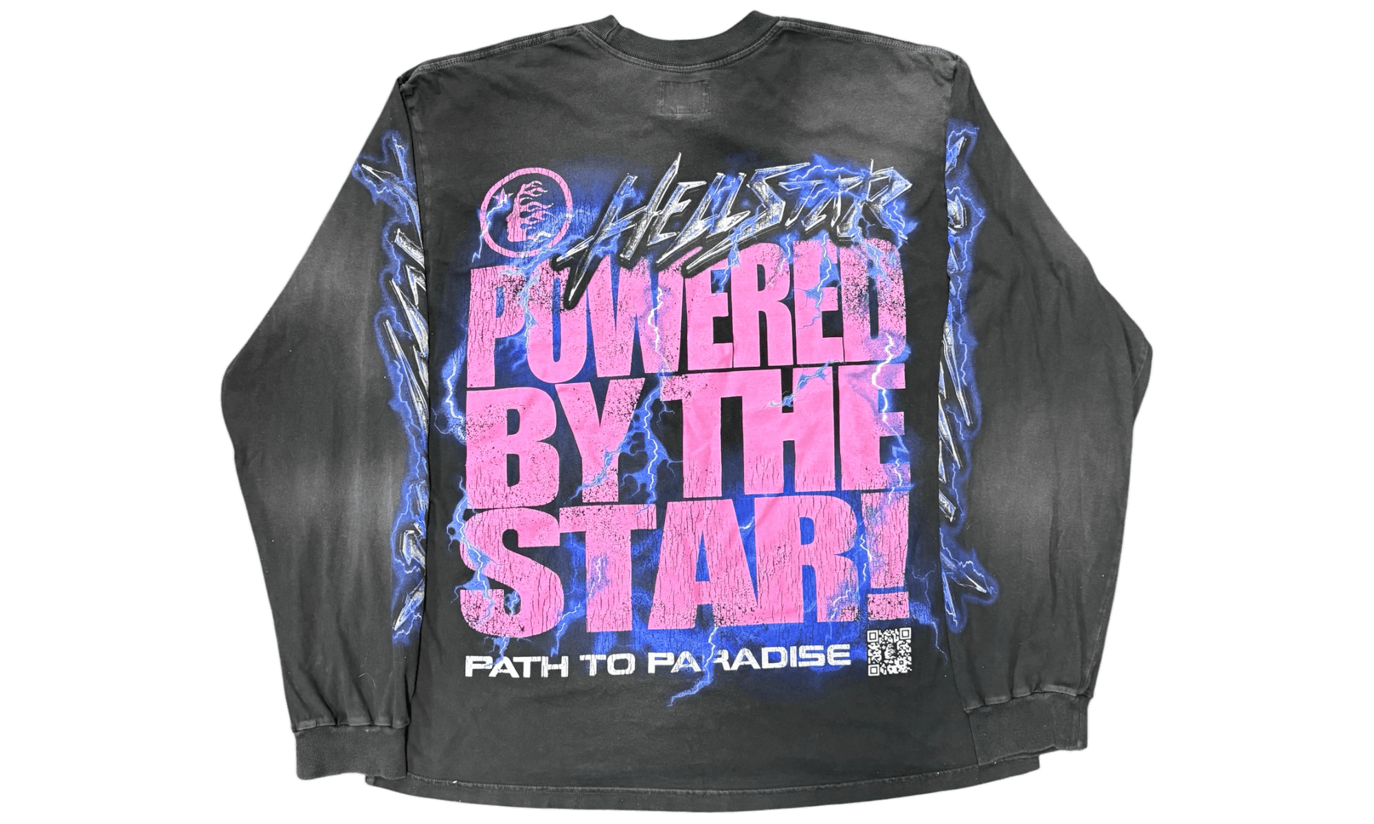 HELLSTAR Powered By The Star Black Longsleeve T-Shirt (PreOwned) Size US XL / EU 56 / 4 - 2 Thumbnail