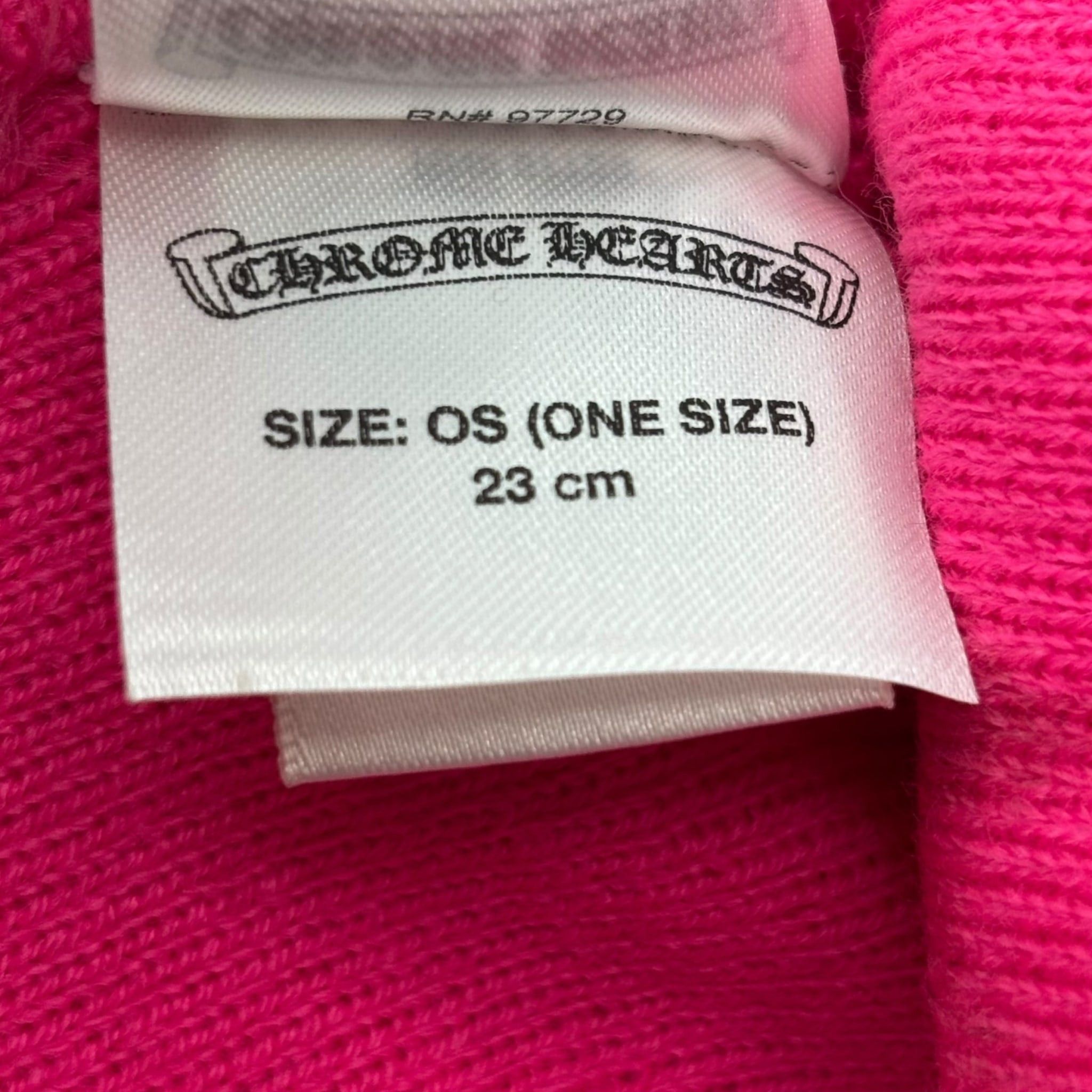 Chrome Hearts Logo Beanie Pink Size ONE SIZE - 5 Thumbnail