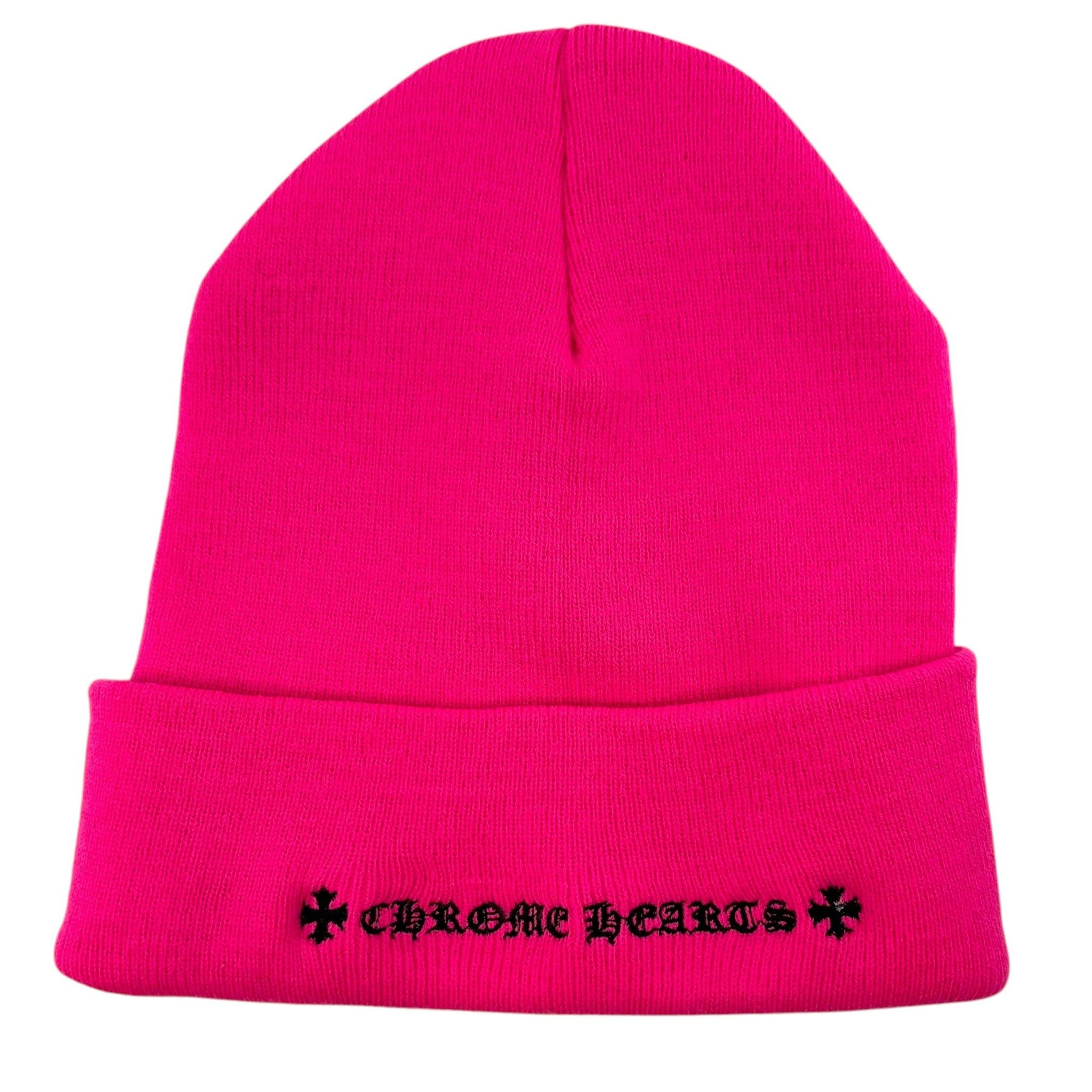 Chrome Hearts Logo Beanie Pink Size ONE SIZE - 2 Thumbnail