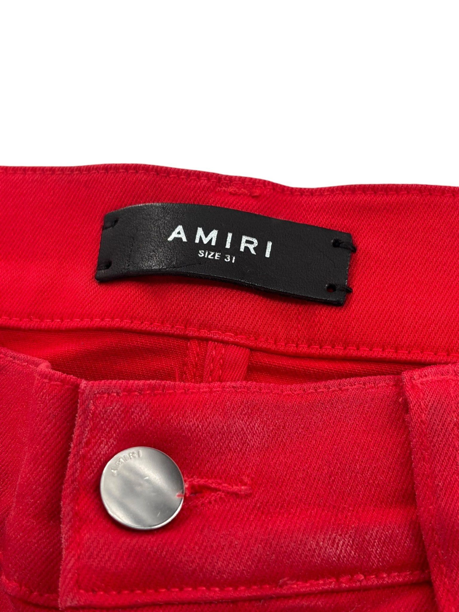 Amiri MX1 Ribbed All Red Size US 31 - 2 Thumbnail