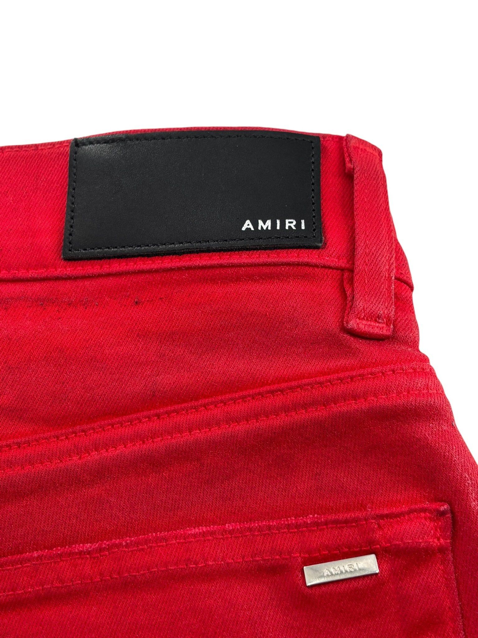Amiri MX1 Ribbed All Red Size US 31 - 3 Thumbnail