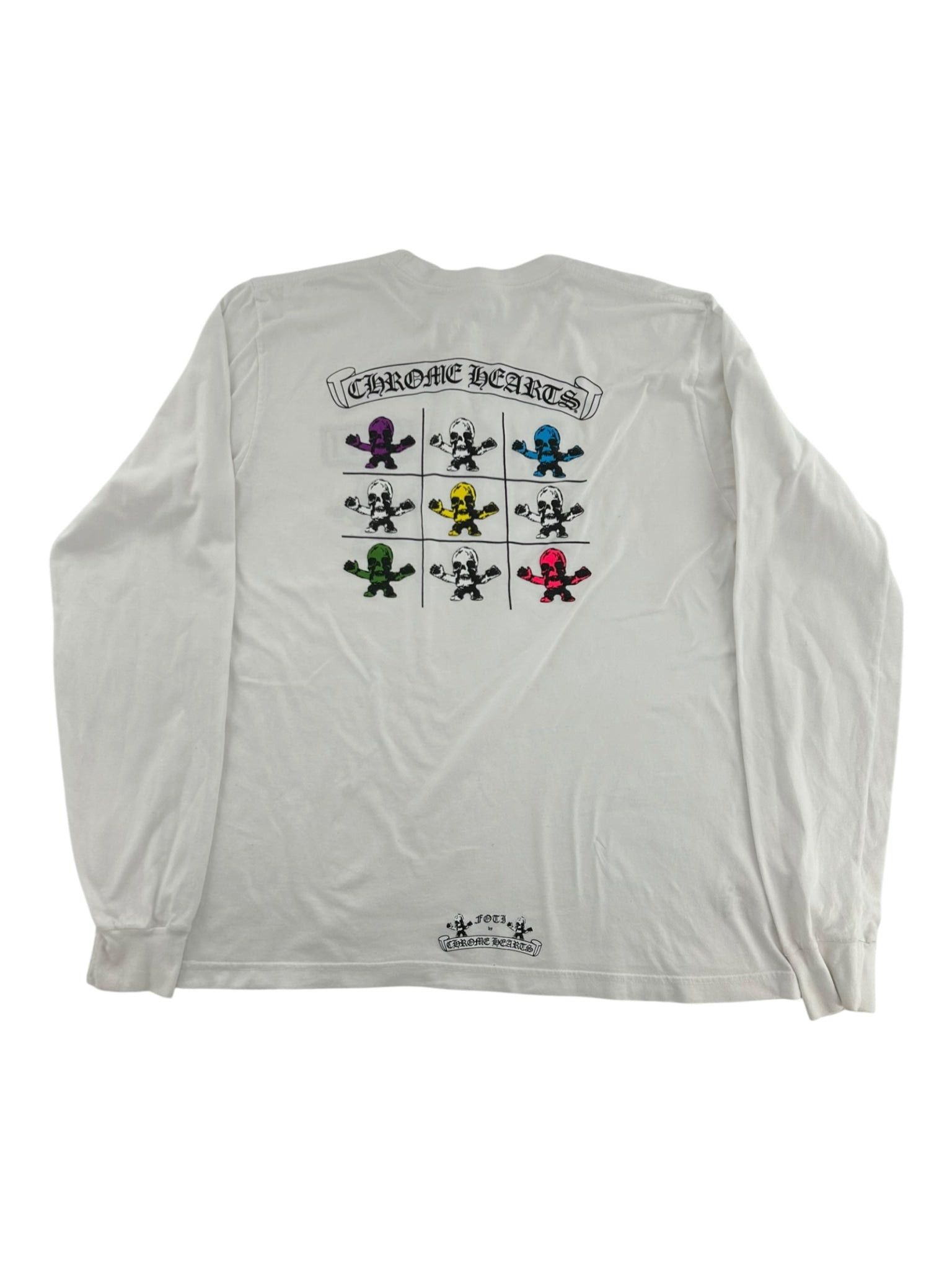 Chrome Hearts Multi Rainbow Foti Teeter Harris White Long Sleeve Tee Size US L / EU 52-54 / 3 - 3 Thumbnail