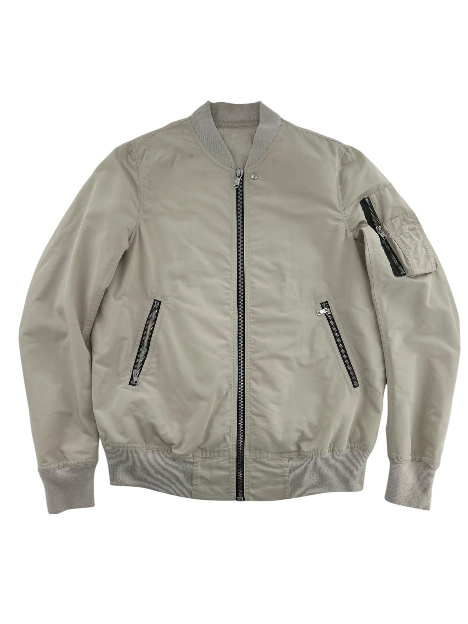 Rick Owens Beige Bomber Jacket Size US S / EU 44-46 / 1 - 2 Thumbnail