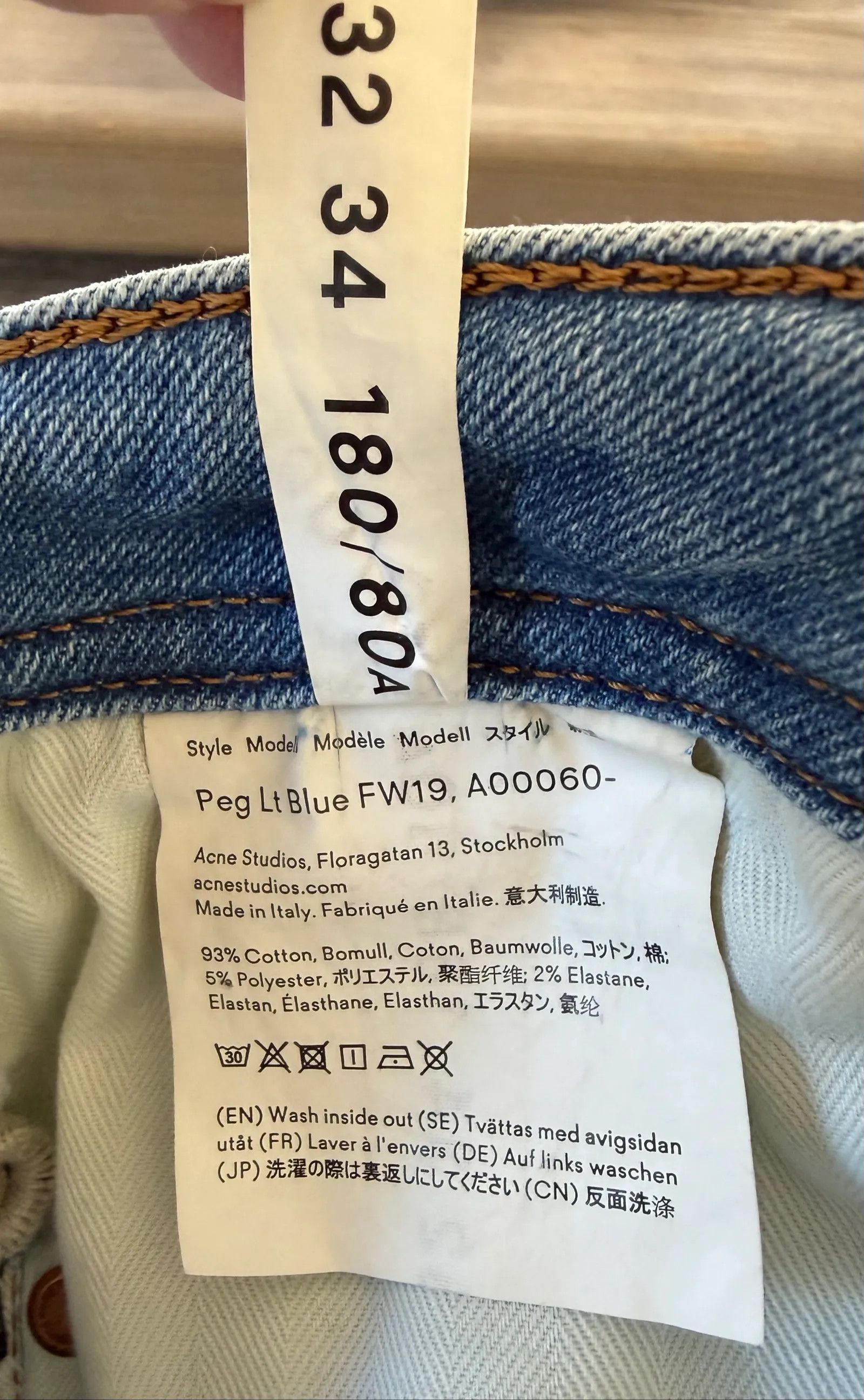 Acne Studios Acne Studios Peg Lt Blue Jeans Size 32" / US 10 / IT 46 - 3 Thumbnail