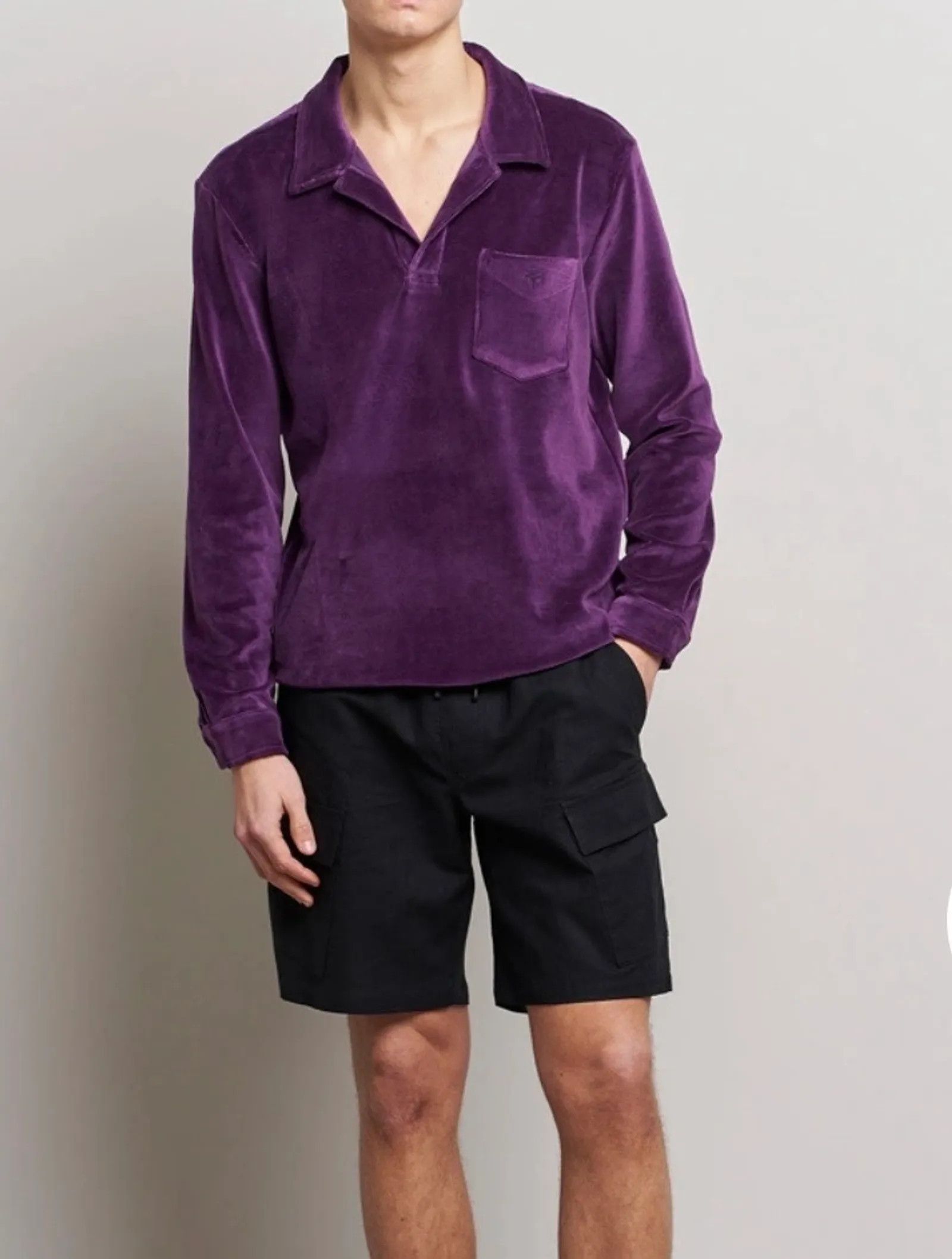 OAS OAS Company Dandy Purple Velour Långärmad-skjorta Cardigan Size US M / EU 48-50 / 2 - 7 Thumbnail