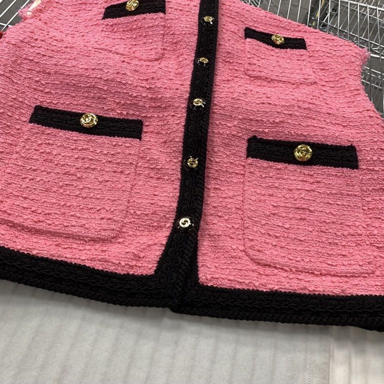 Gucci Gucci Pink Bouclé Tweed Vest Size 40 Size S / US 4 / IT 40 - 8 Thumbnail