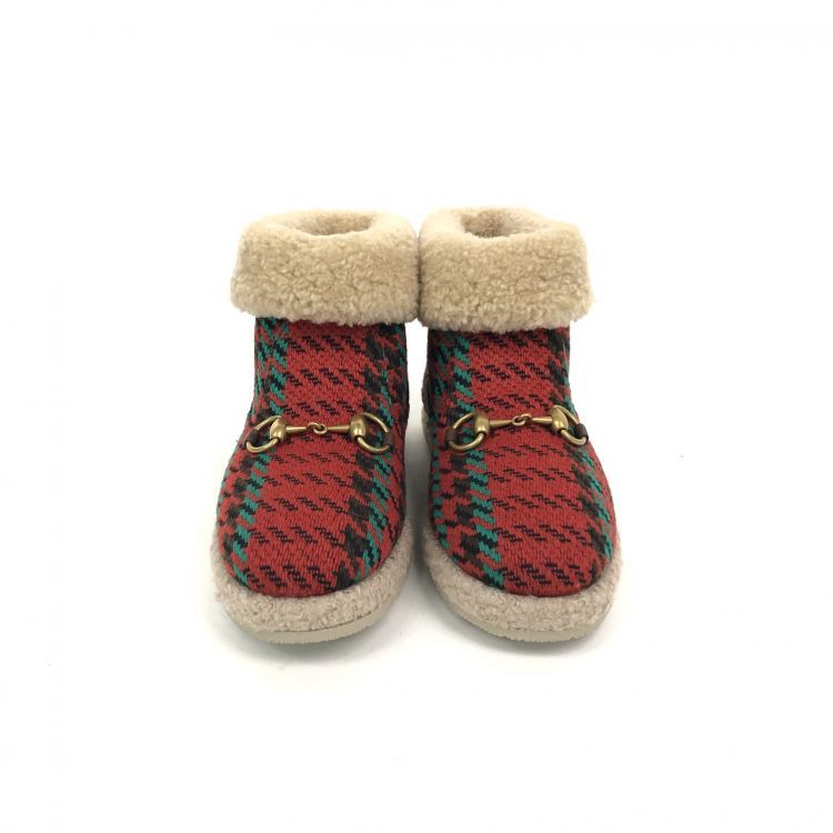 Gucci Gucci Houndstooth Horsebit Shearling Boots Size 36 Size US 6 / IT 36 - 2 Thumbnail