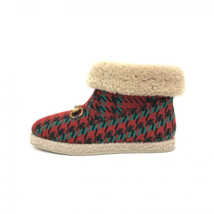Gucci Gucci Houndstooth Horsebit Shearling Boots Size 36 Size US 6 / IT 36 - 3 Thumbnail