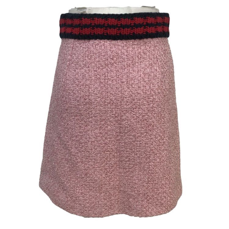 Gucci Gucci Pink Tweed Mini Skirt Size 42 Size 28" / US 6 / IT 42 - 2 Thumbnail