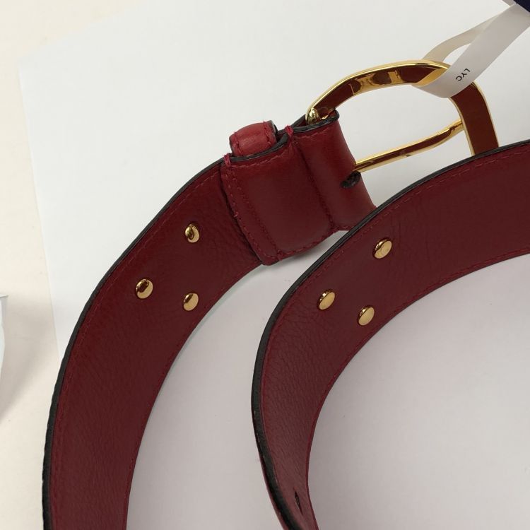 Gucci Gucci Red Leather Belt 30 Size 30 - 9 Thumbnail