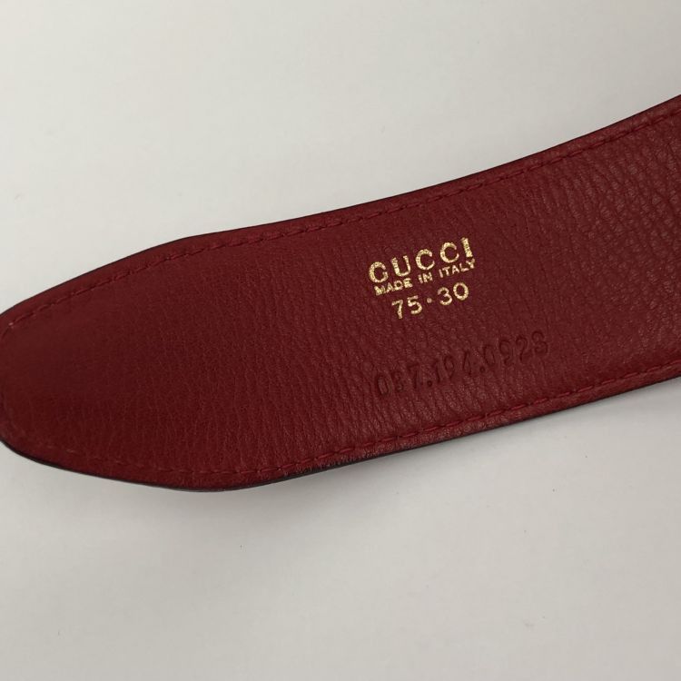 Gucci Gucci Red Leather Belt 30 Size 30 - 6 Thumbnail