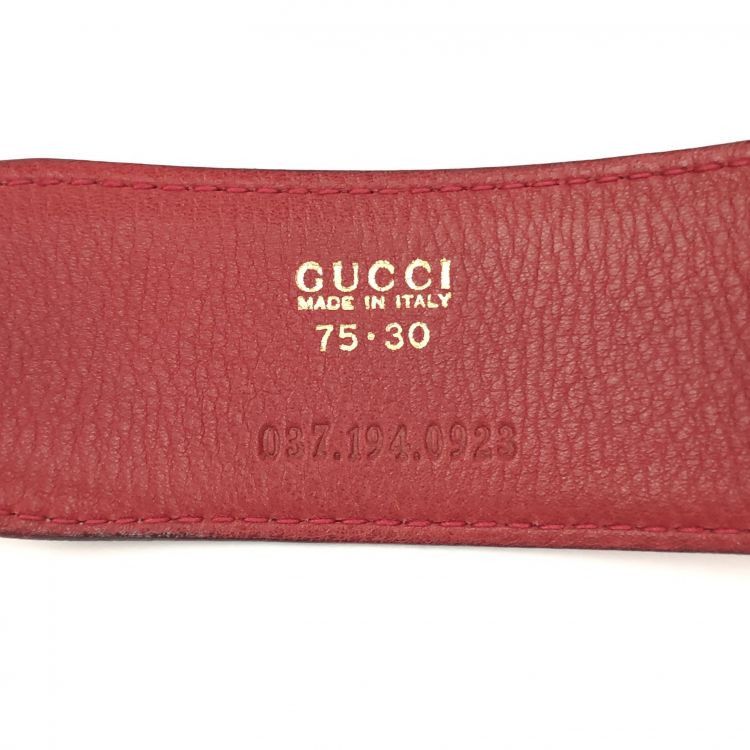 Gucci Gucci Red Leather Belt 30 Size 30 - 4 Thumbnail