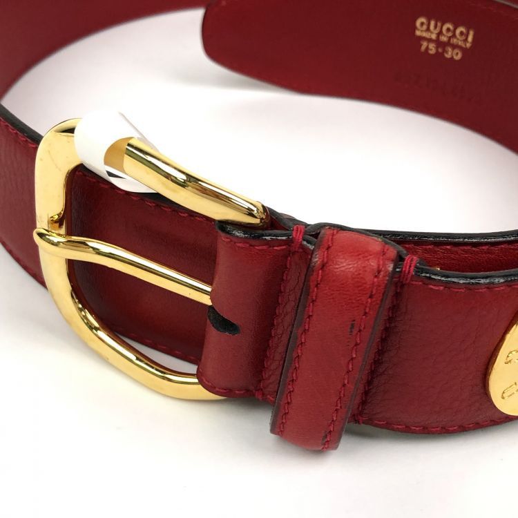 Gucci Gucci Red Leather Belt 30 Size 30 - 8 Thumbnail