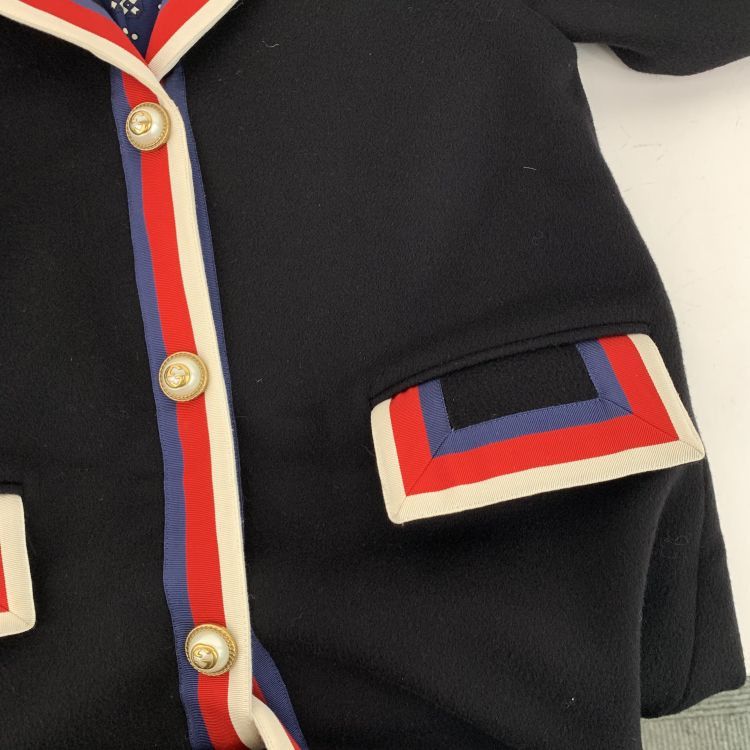 Gucci Gucci Web Trim Wool Coat Size 36 Size XS / US 0-2 / IT 36-38 - 6 Thumbnail