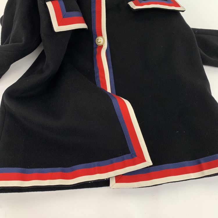 Gucci Gucci Web Trim Wool Coat Size 36 Size XS / US 0-2 / IT 36-38 - 7 Thumbnail